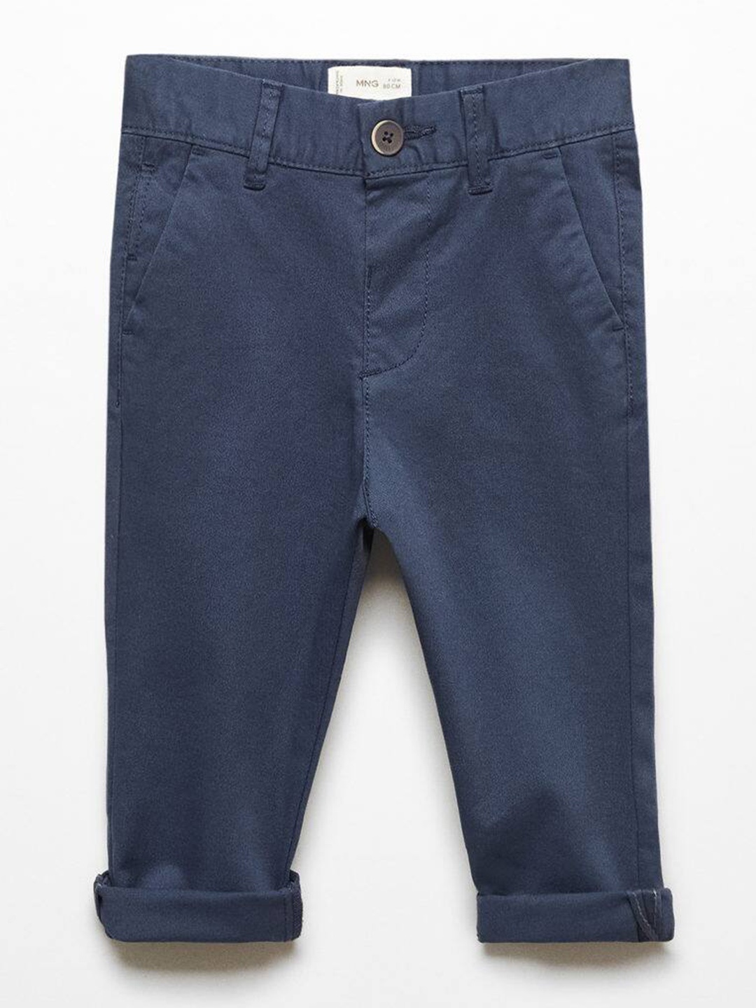 

Mango Kids Boys Mid-Rise Regular Fit Chinos, Navy blue