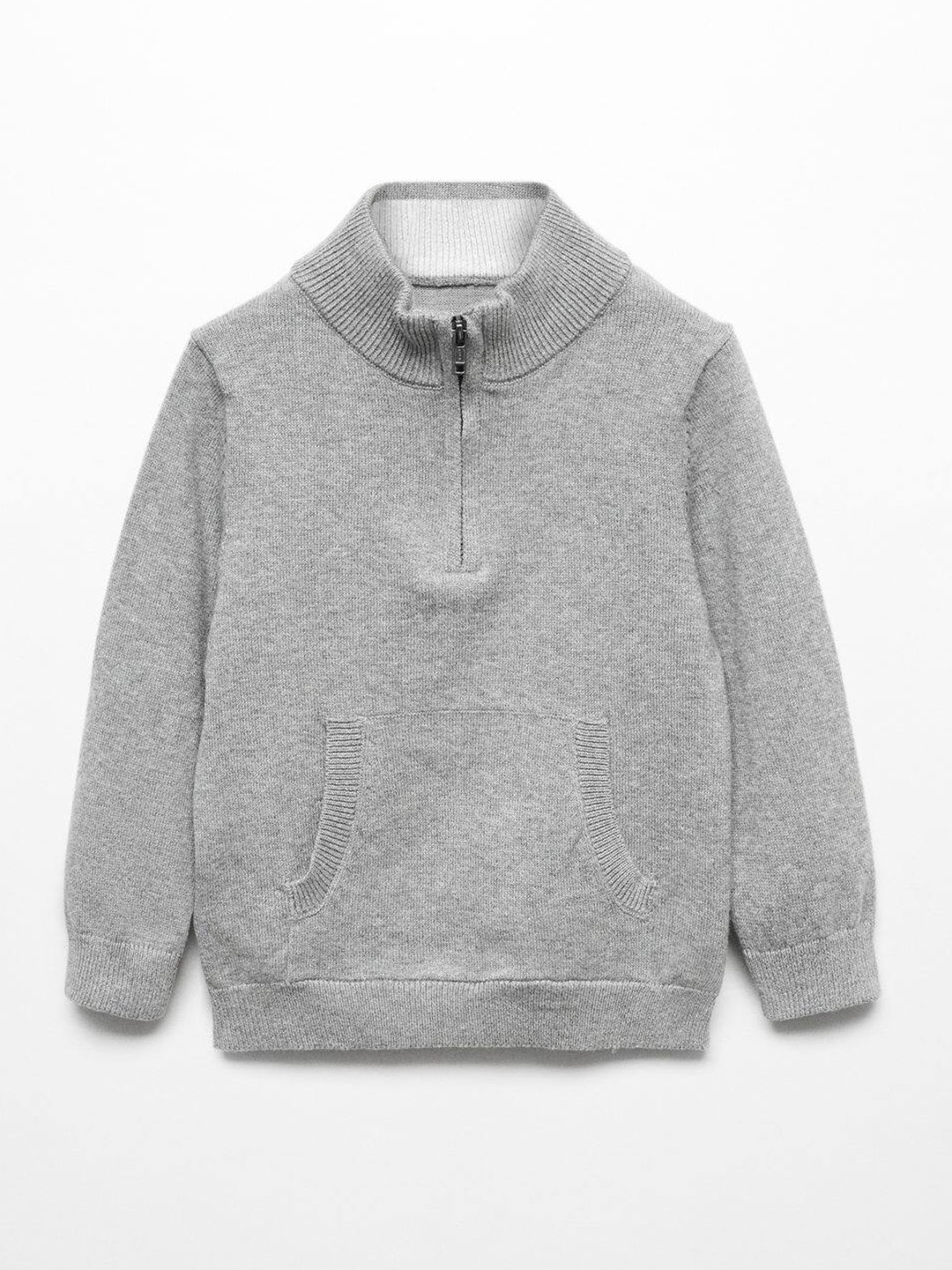 

Mango Kids Boys Mock Collar Pullover, Grey