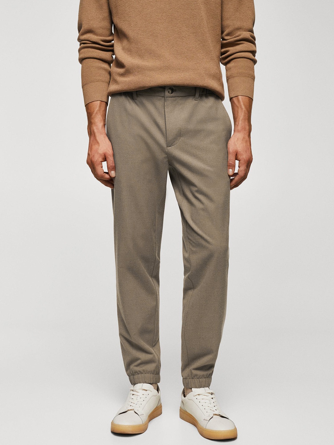

MANGO MAN Slim Fit Joggers, Brown