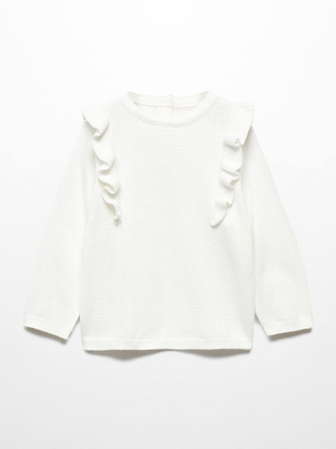 

Mango Kids Girls Ruffled Pullover, White