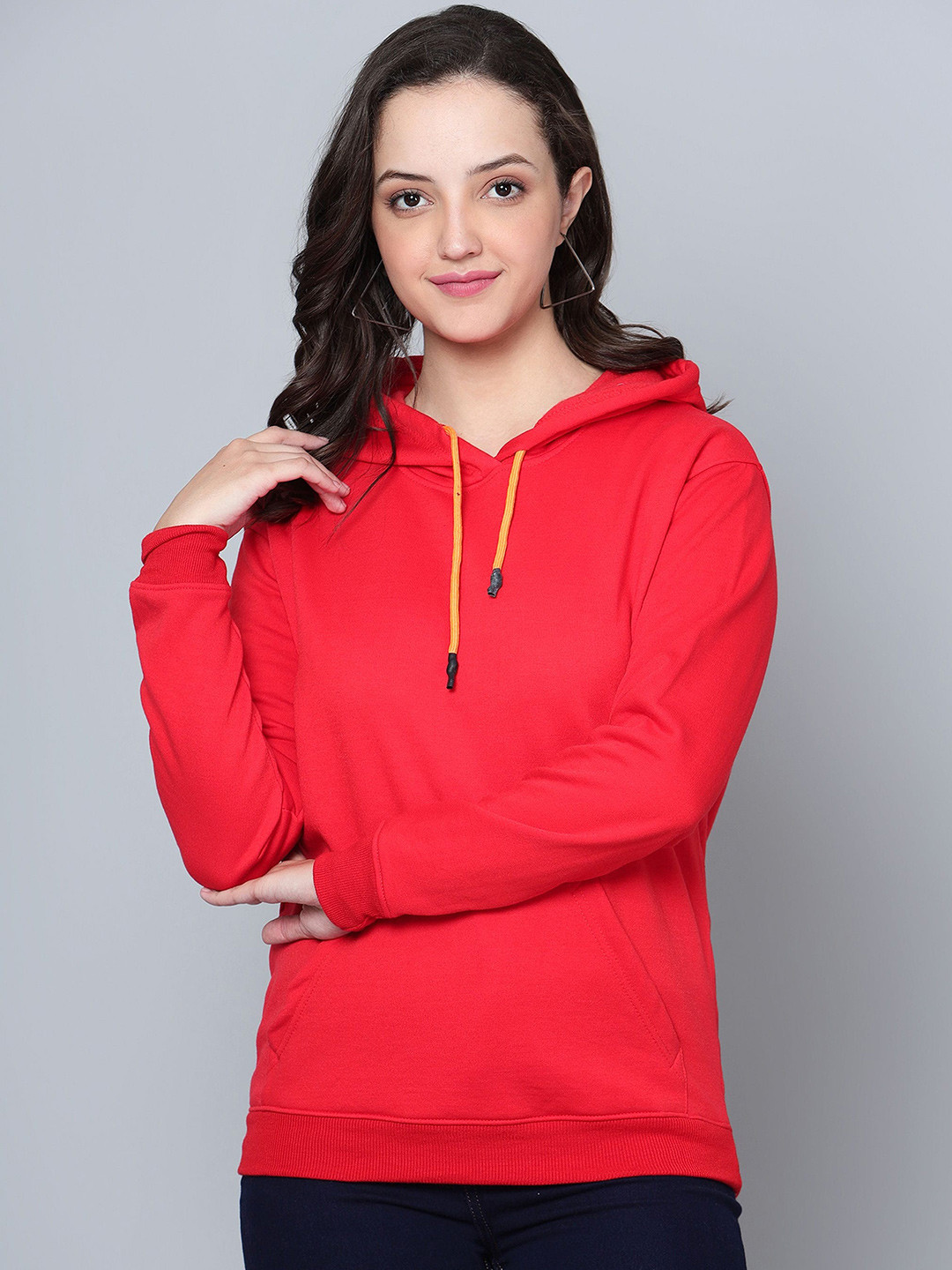 

Fashion And Youth Hooded Fleece Sweatshirt, Red