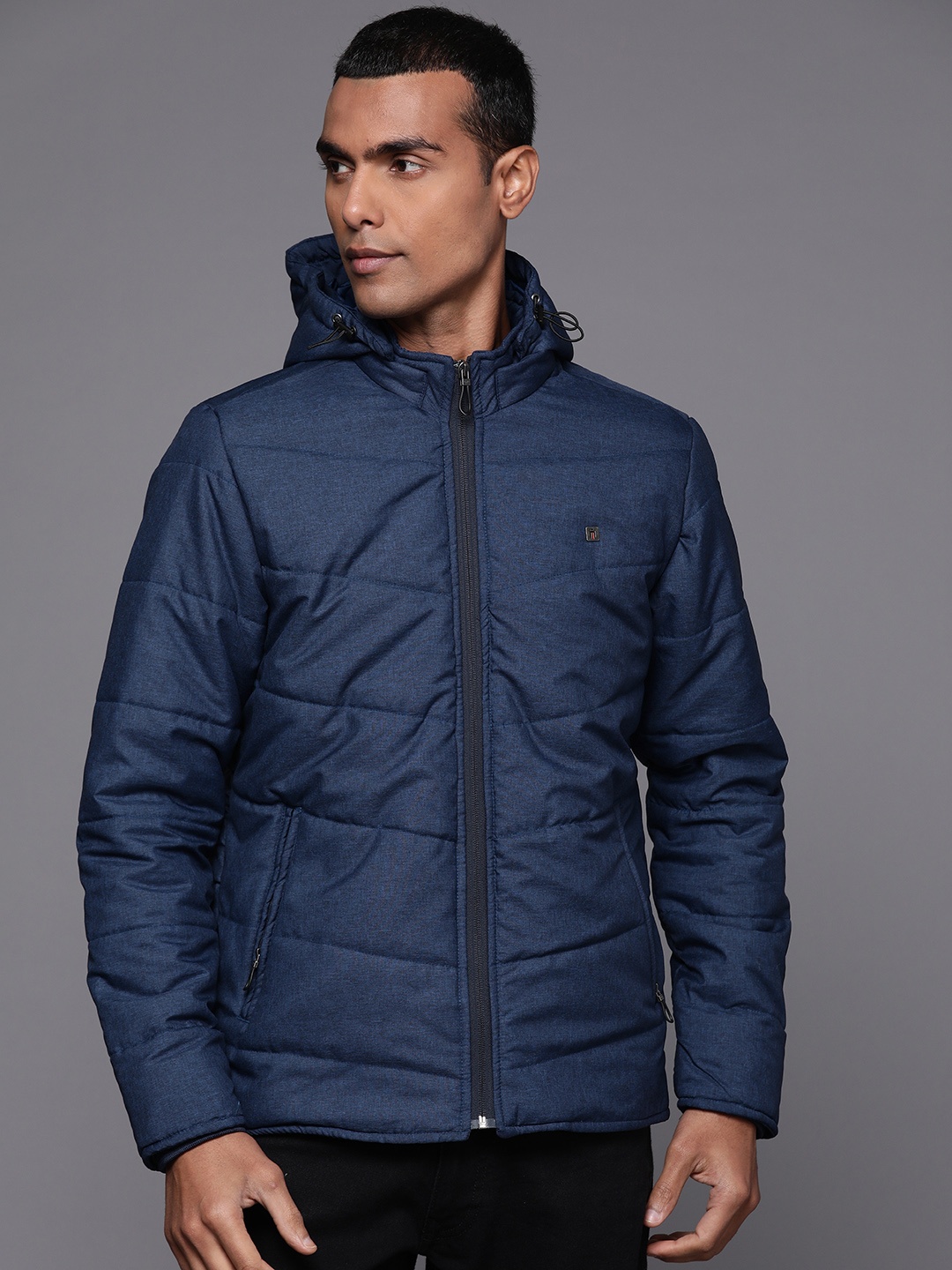 

Louis Philippe Sport Hooded Padded Jacket, Navy blue