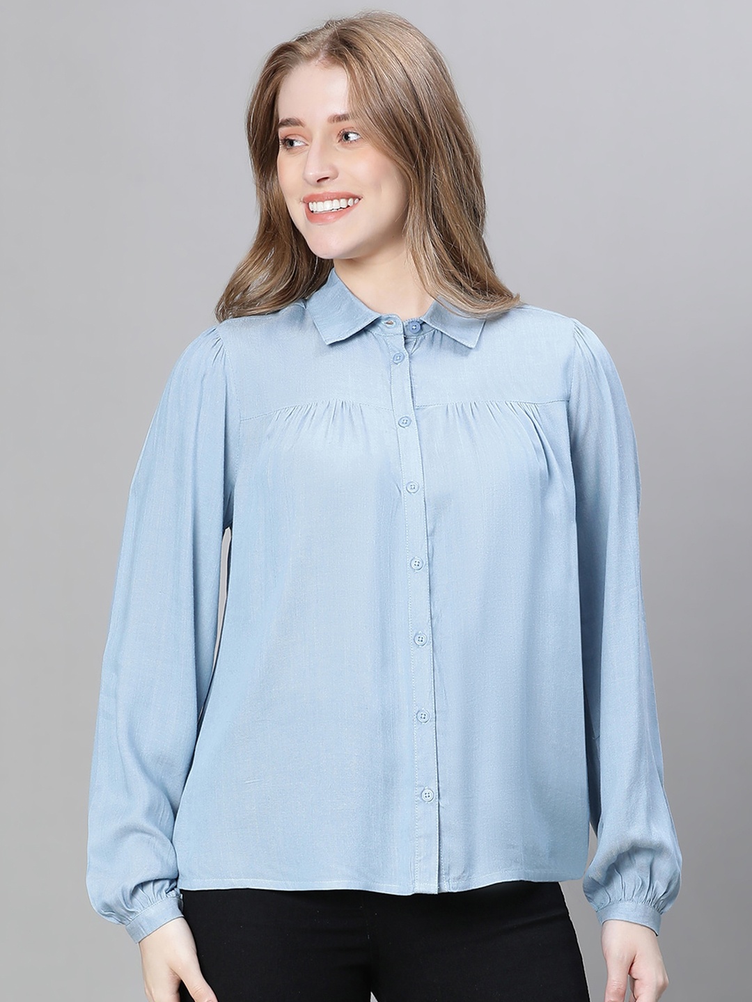 

Oxolloxo Classic Cotton Formal Shirt, Blue