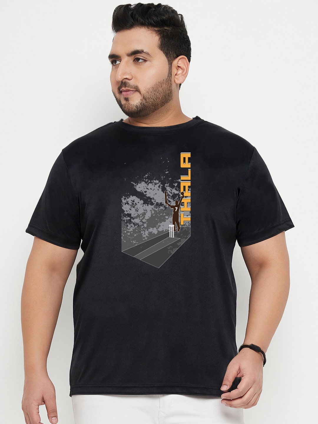 

bigbanana Plus Size Graphic Printed T-shirt, Black