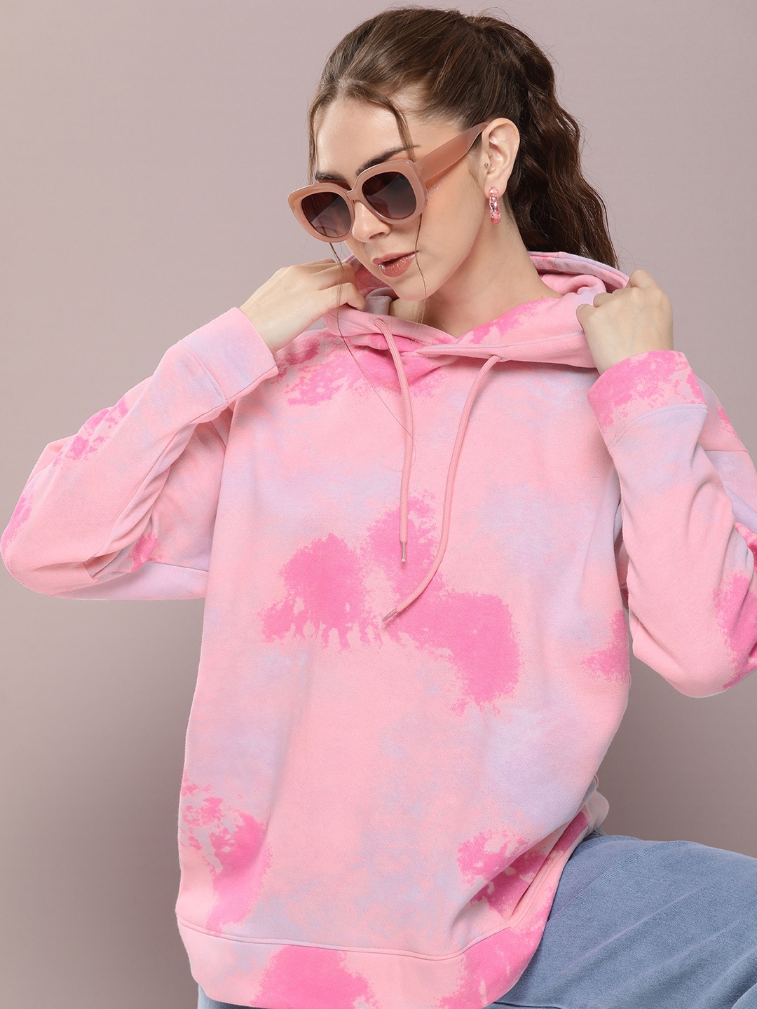 

Kook N Keech Printed Hooded Pure Cotton Sweatshirt, Pink