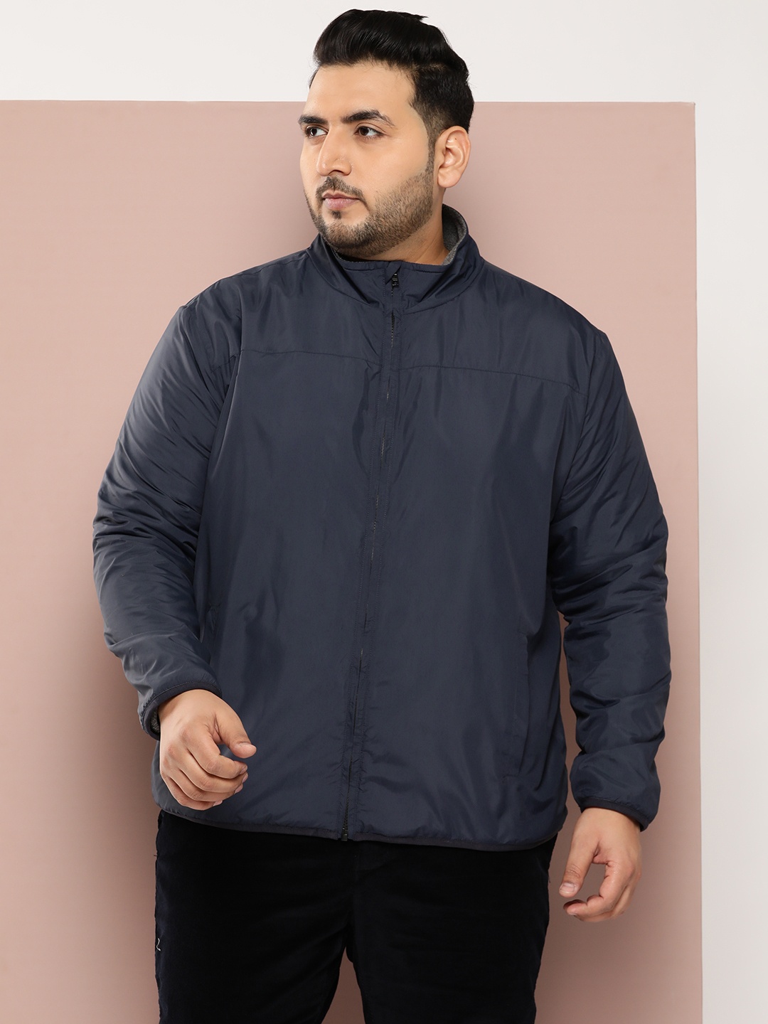 

Sztori Men Plus Size Outdoor Sporty Jacket, Navy blue