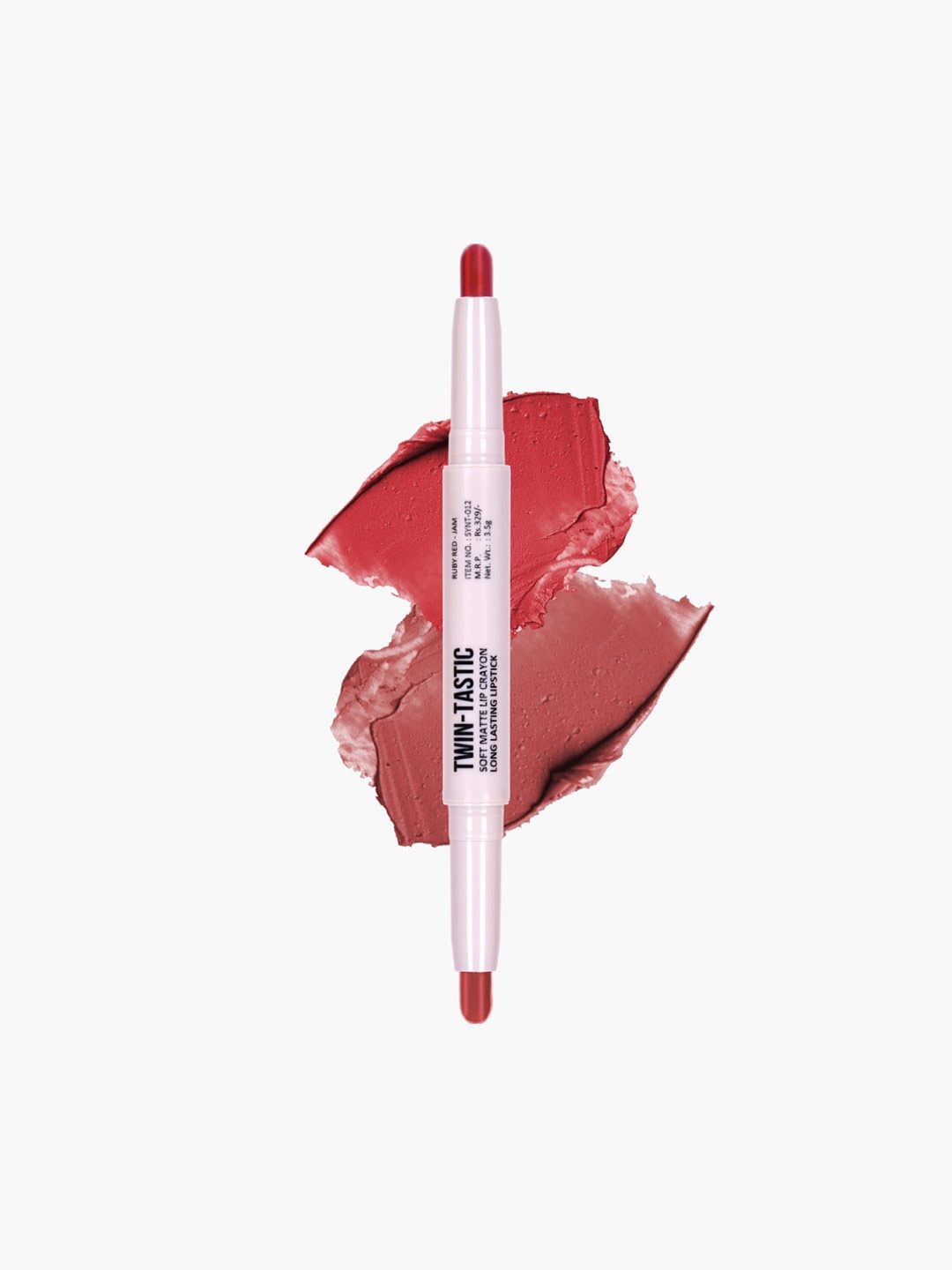 

SHRYOAN Twin-Tastic Soft Matte Long-Lasting Lip Crayon - Shade SH02, Red
