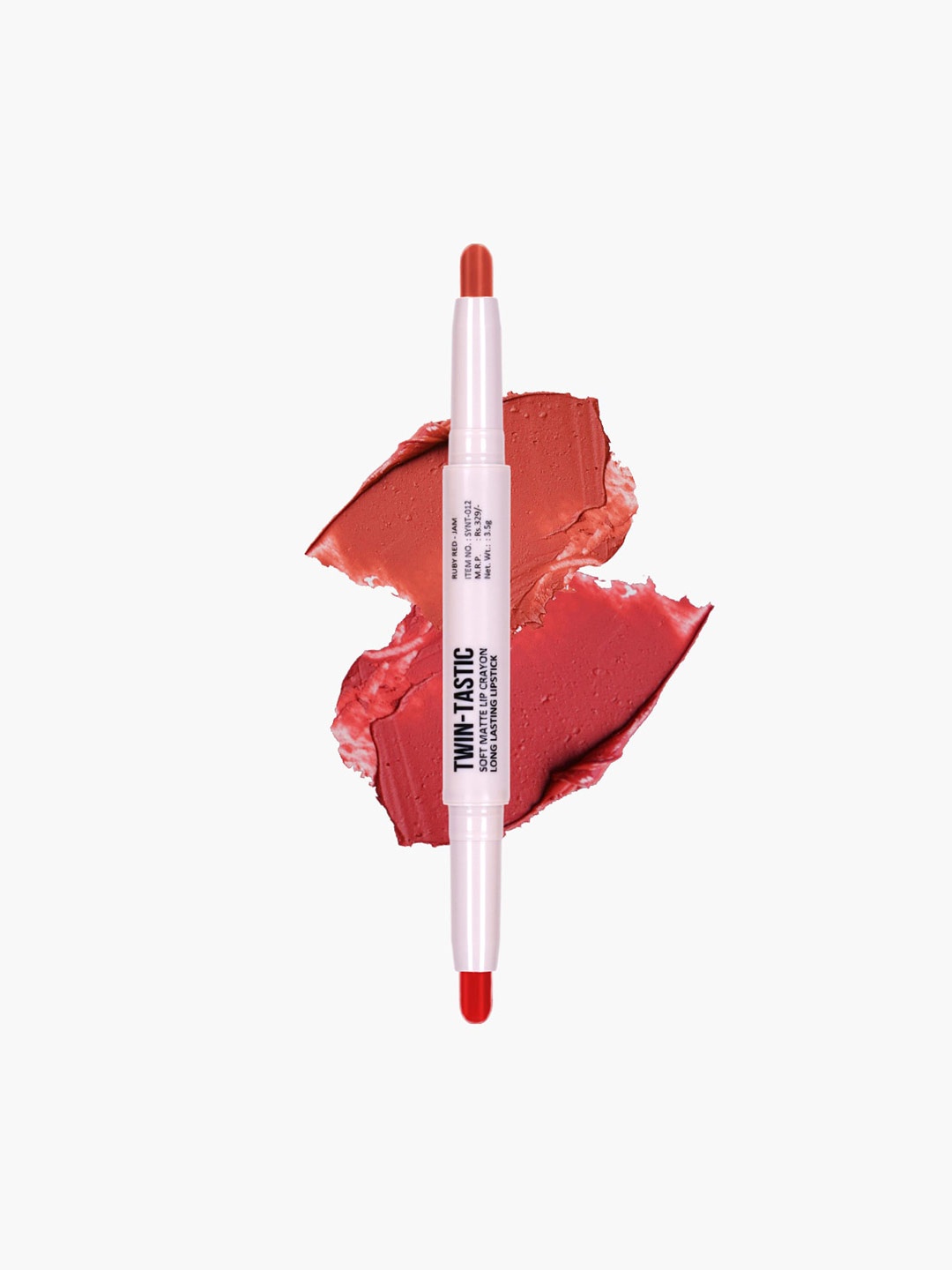 

SHRYOAN Twin-Tastic Soft Matte Long-Lasting Lip Crayon - Shade SH04, Red