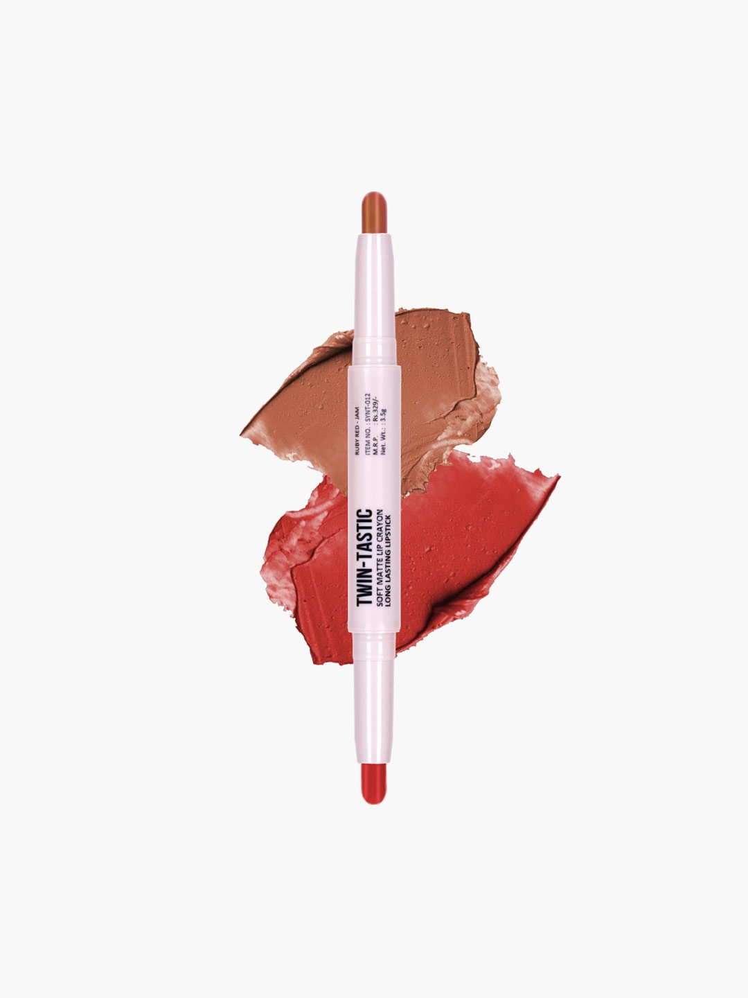 

SHRYOAN Twin-Tastic Soft Matte Long-Lasting Lip Crayon - Shade SH09, Red