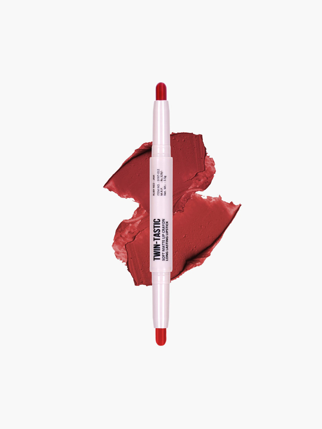 

SHRYOAN Twin-Tastic Soft Matte Long-Lasting Lip Crayon - Shade SH08, Red