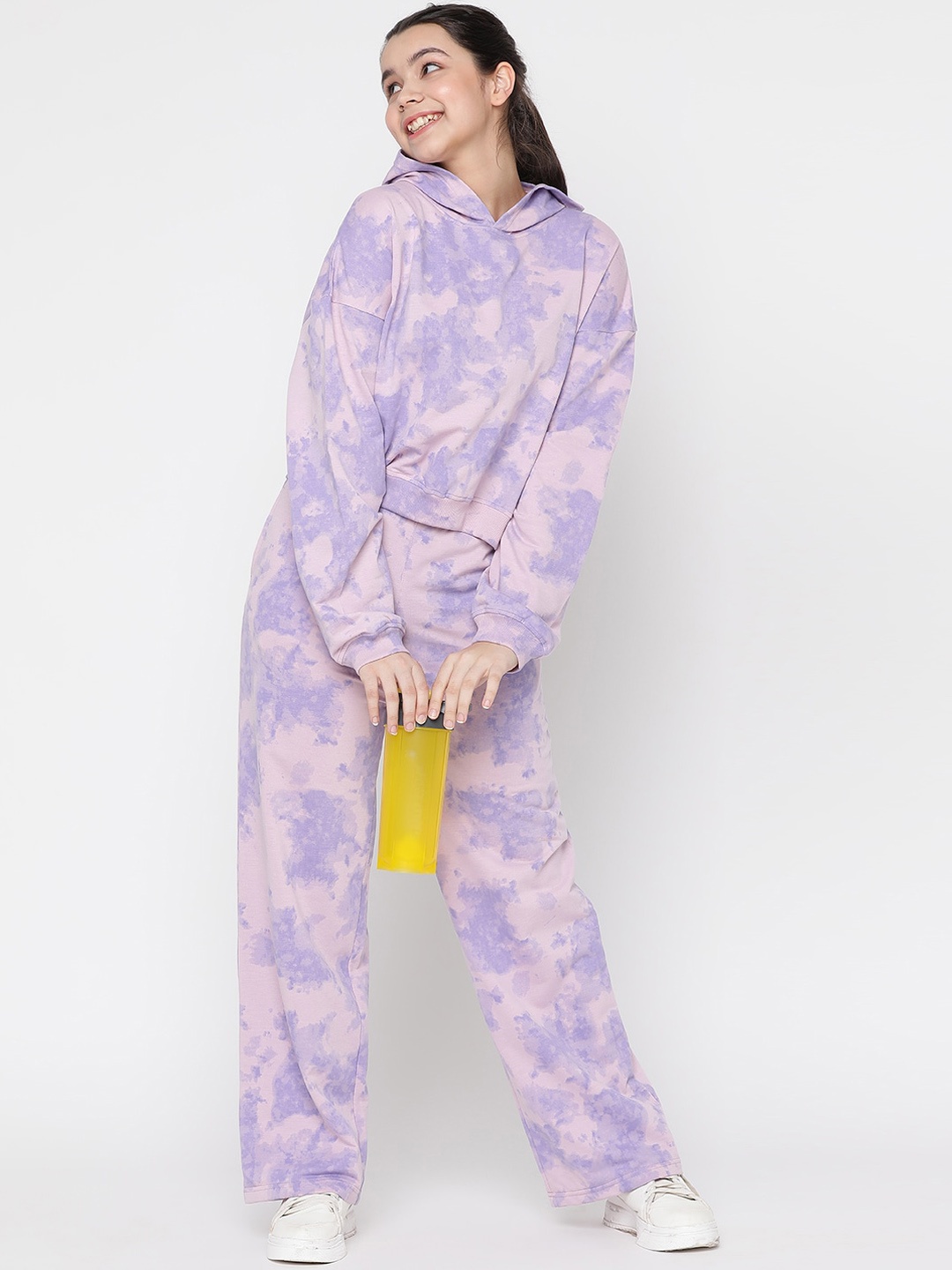 

Lil Tomatoes Girls Tie-Dyed Tracksuit, Purple