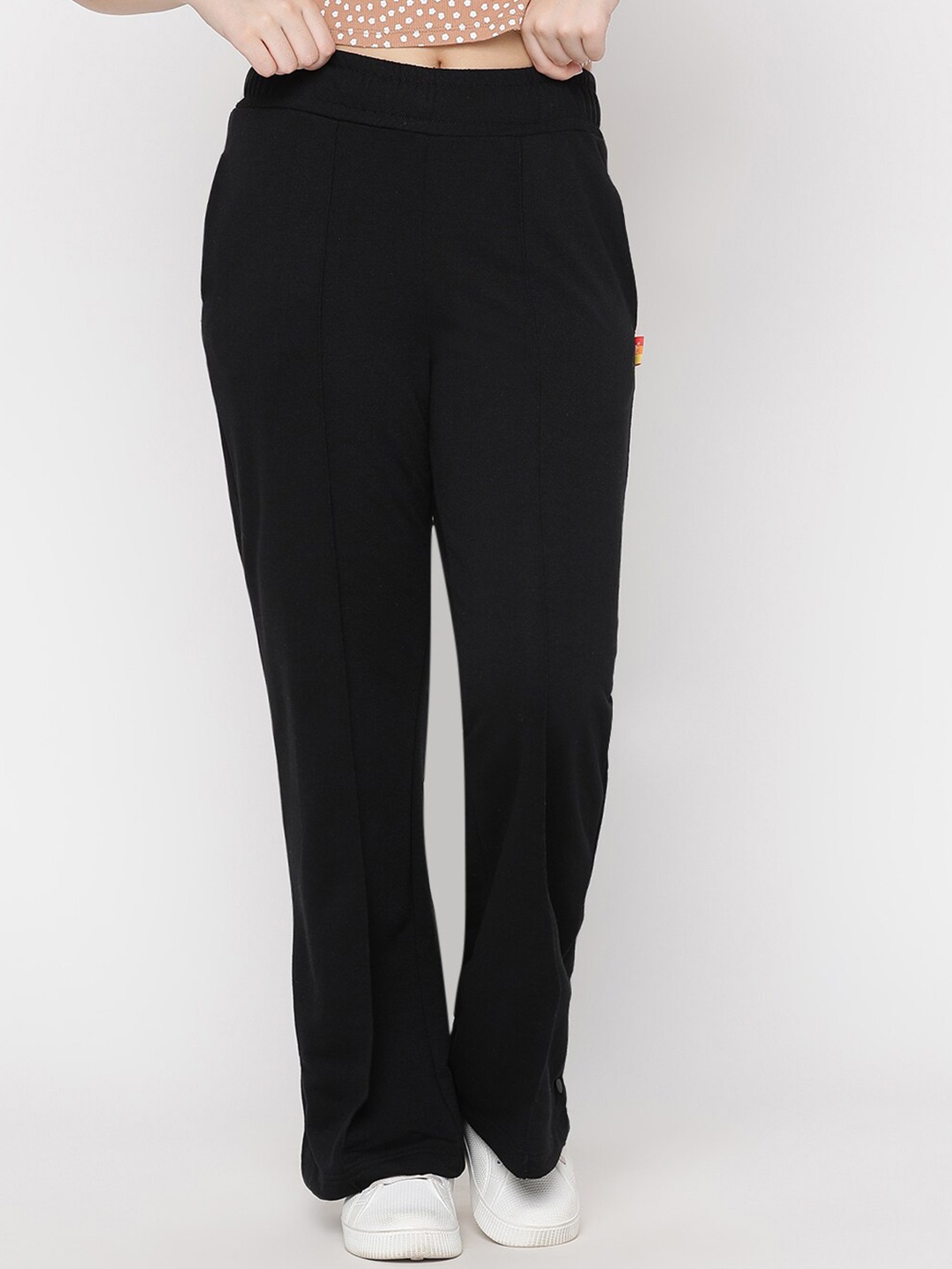 

Lil Tomatoes Girls Mid Rise Parallel Trousers, Black