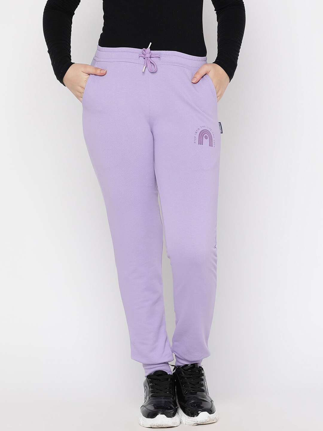 

Lil Tomatoes Girls Mid Rise Joggers, Purple