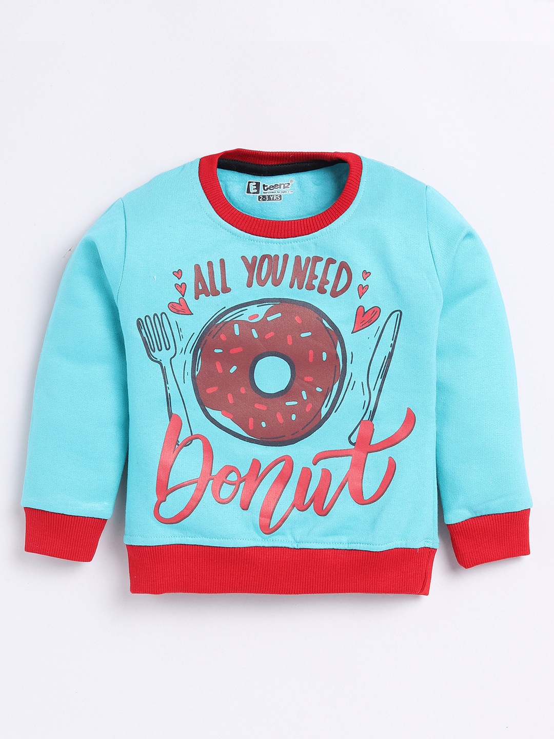 

Eteenz Girls Printed Premium Cotton Sweatshirt, Green