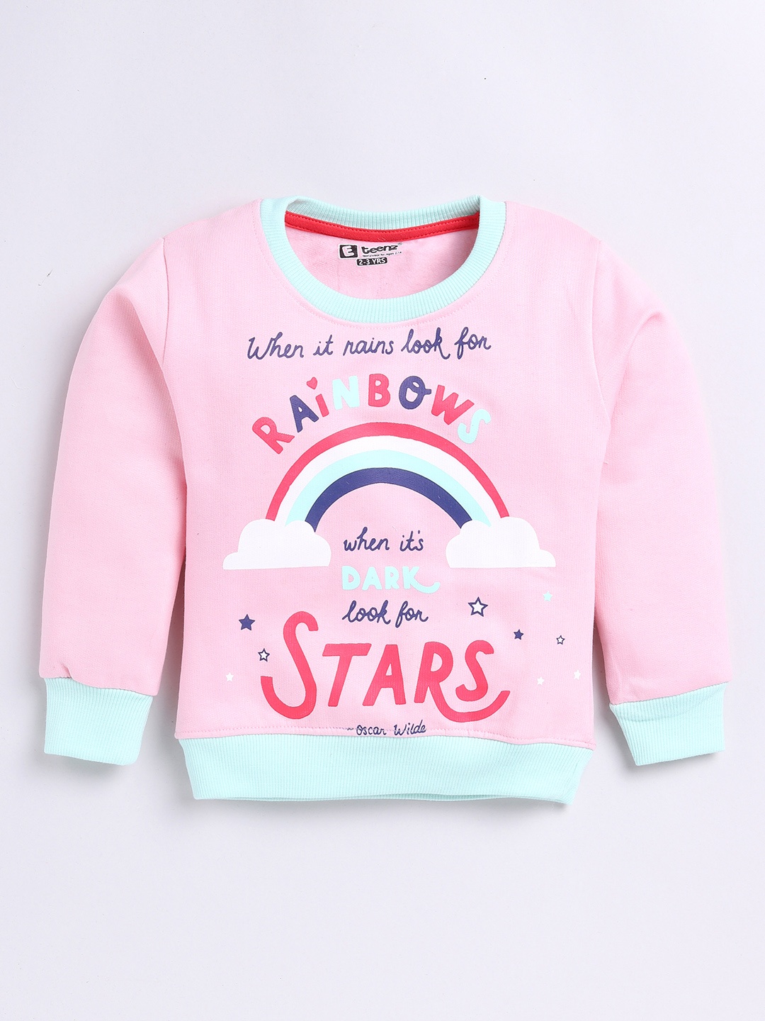 

Eteenz Girls Printed Premium Cotton Sweatshirt, Pink