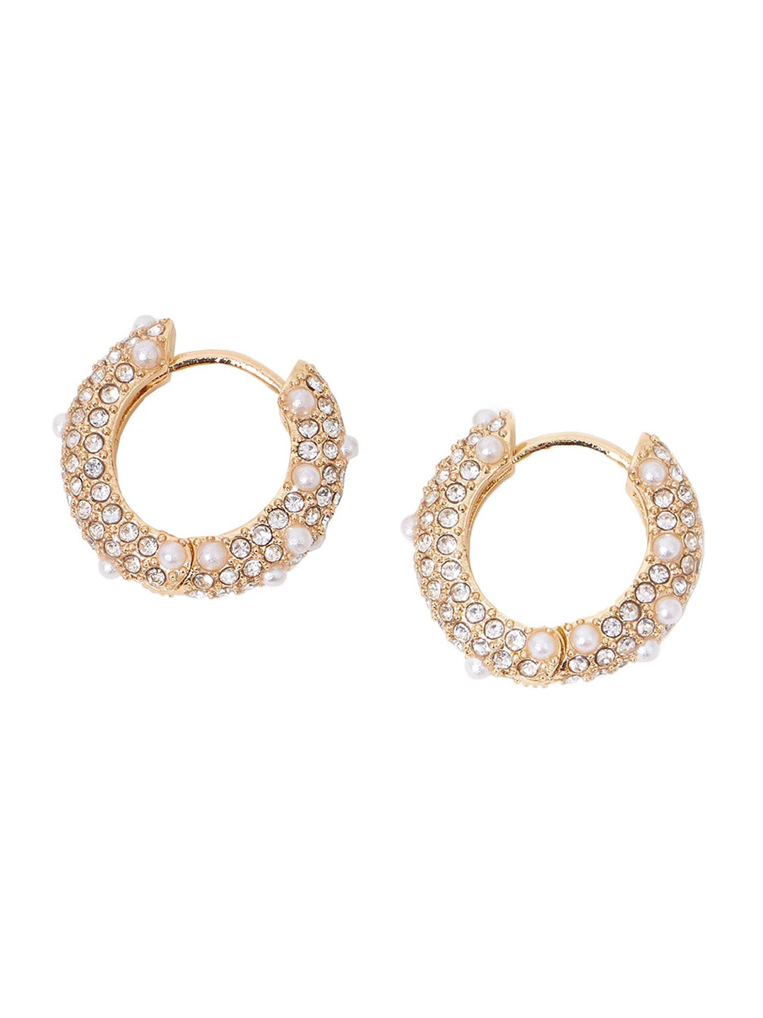 

Accessorize Classic Crystals Studded Hoop Earrings, Gold