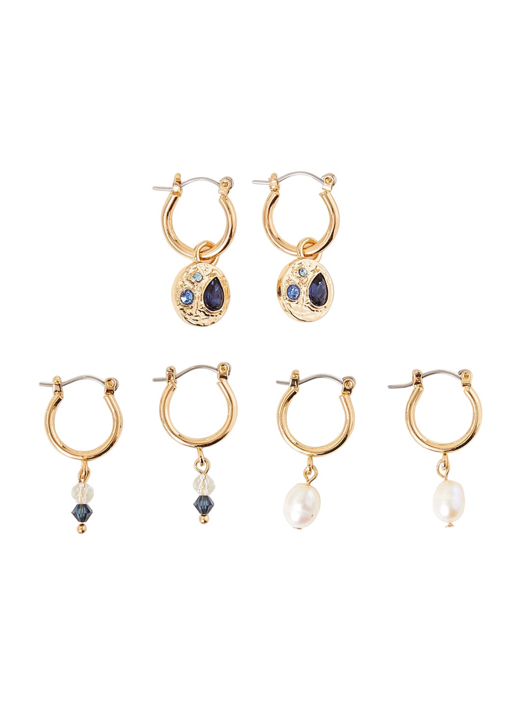 

Accessorize Set Of 3 Classic Drop Earrings, Gold