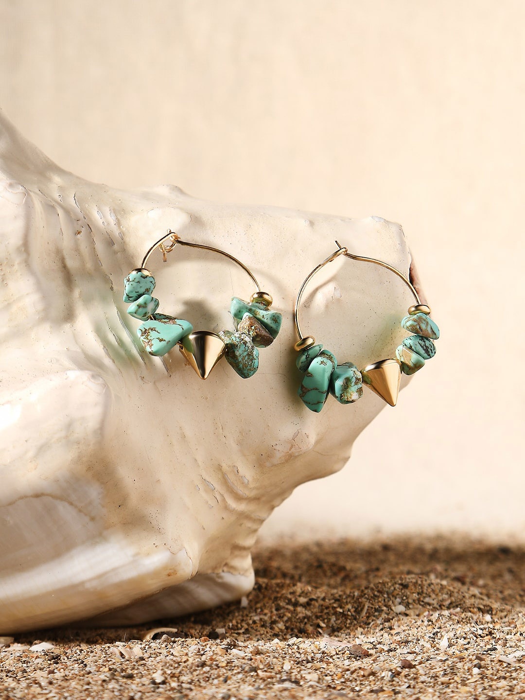 

Accessorize Beaded Classic Hoop Earrings, Gold