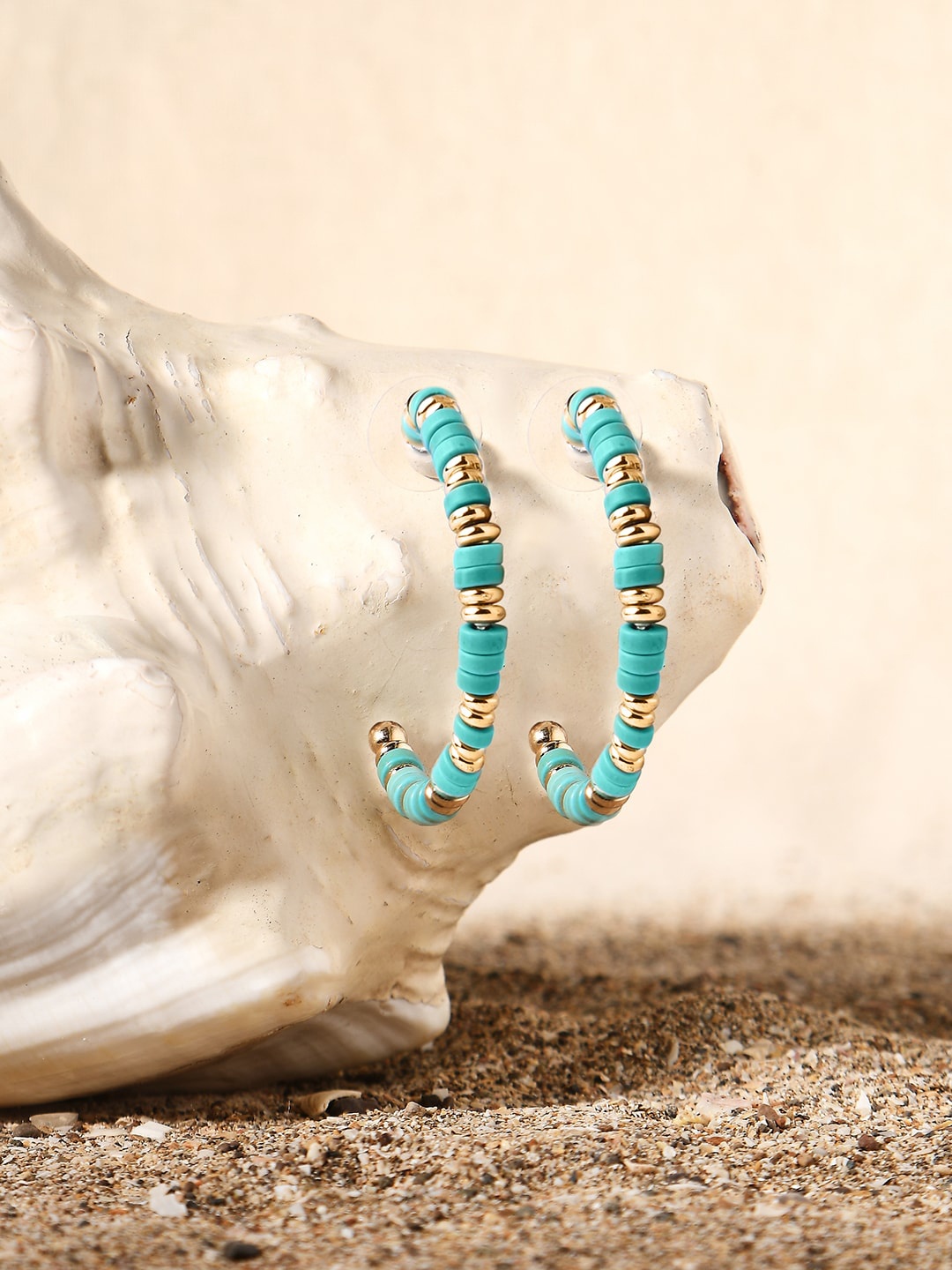

Accessorize Classic Half Hoop Earrings, Blue