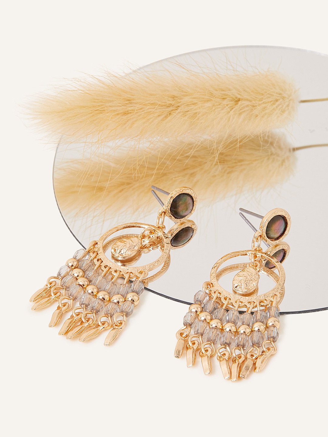 

Accessorize Gold-Plated Classic Beaded Drop Earrings