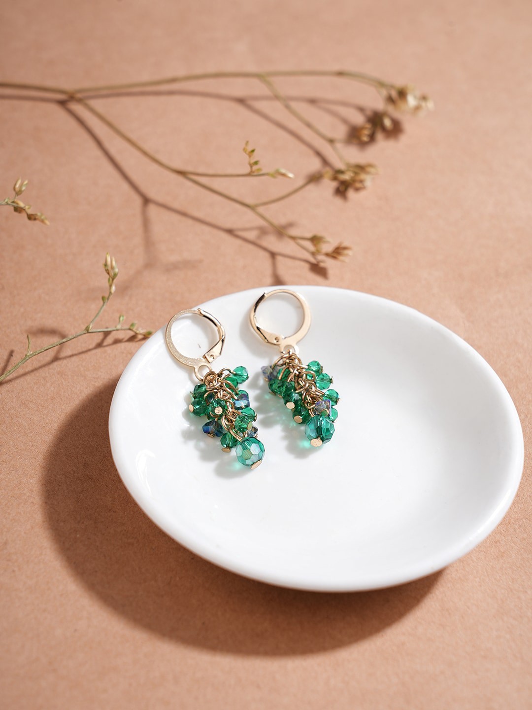 

Accessorize Classic Beaded Drop Earrings, Green