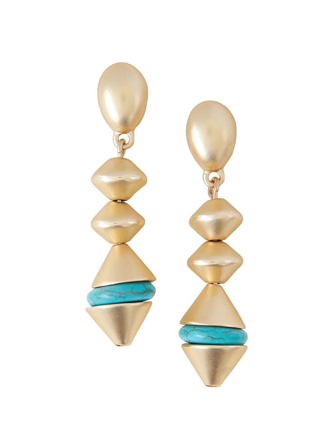 

Accessorize Artificial Beads Classic Drop Earrings, Gold