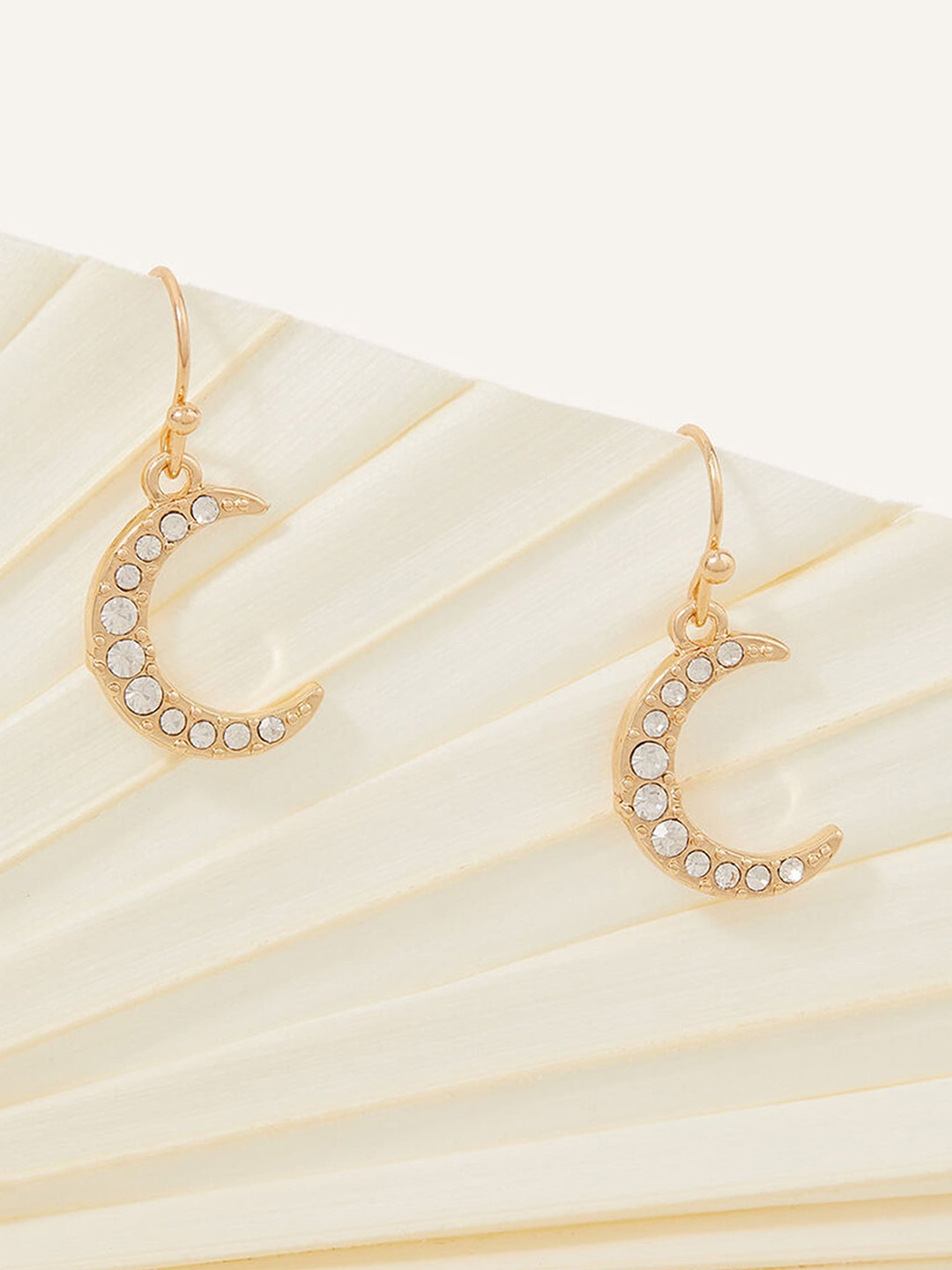 

Accessorize Stone-Studded Classic Drop Earrings, Gold