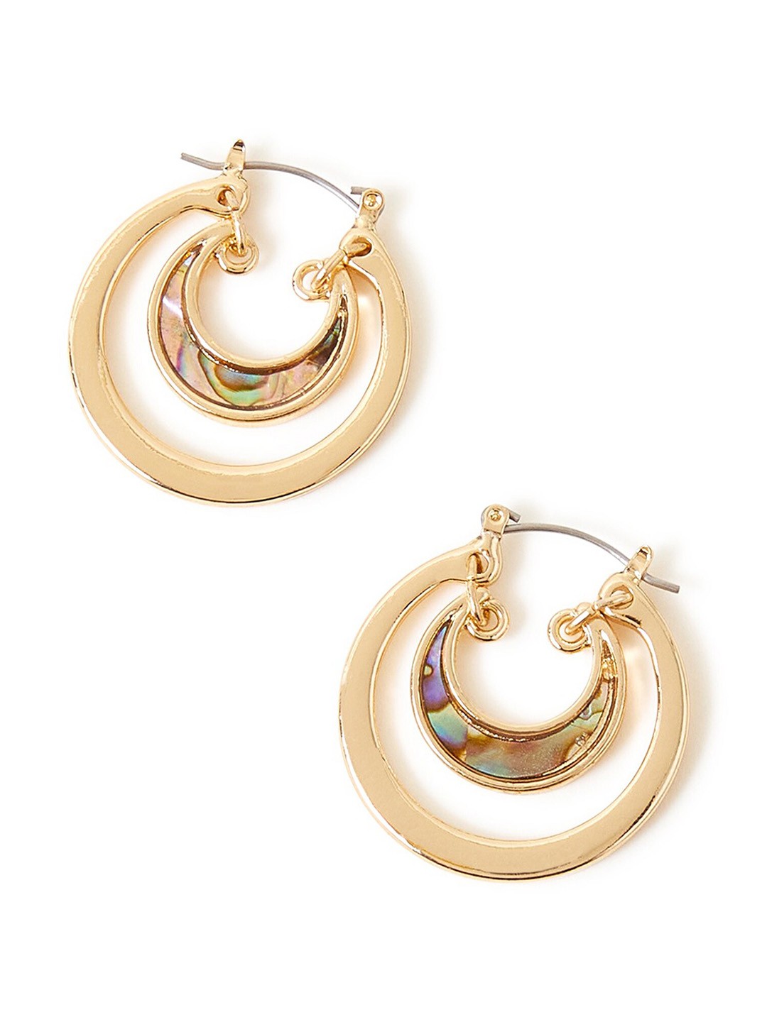 

Accessorize Mother Of Pearl Classic Hoop Earrings, Gold
