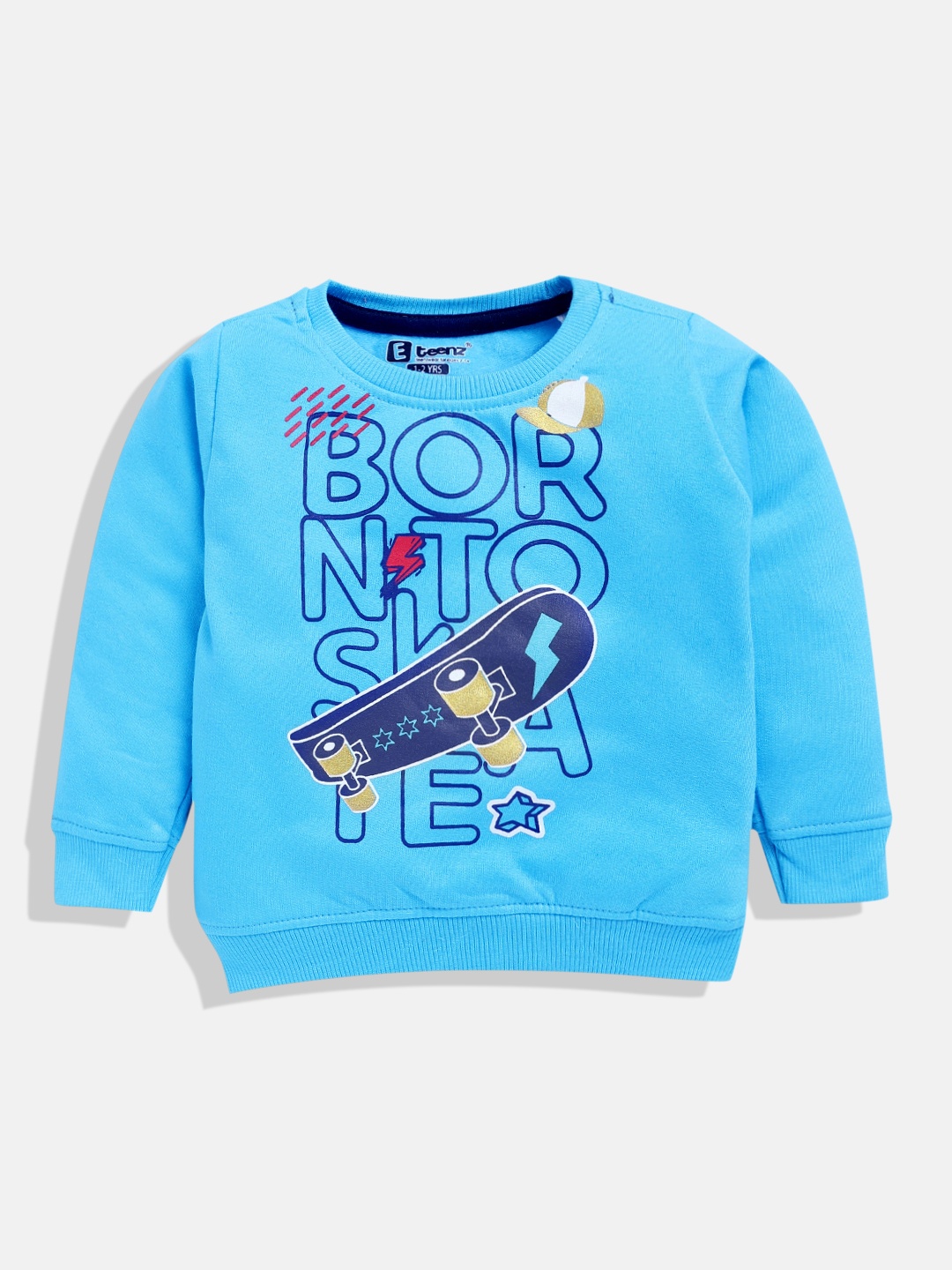 

Eteenz Boys Printed Premium Cotton Sweatshirt, Blue