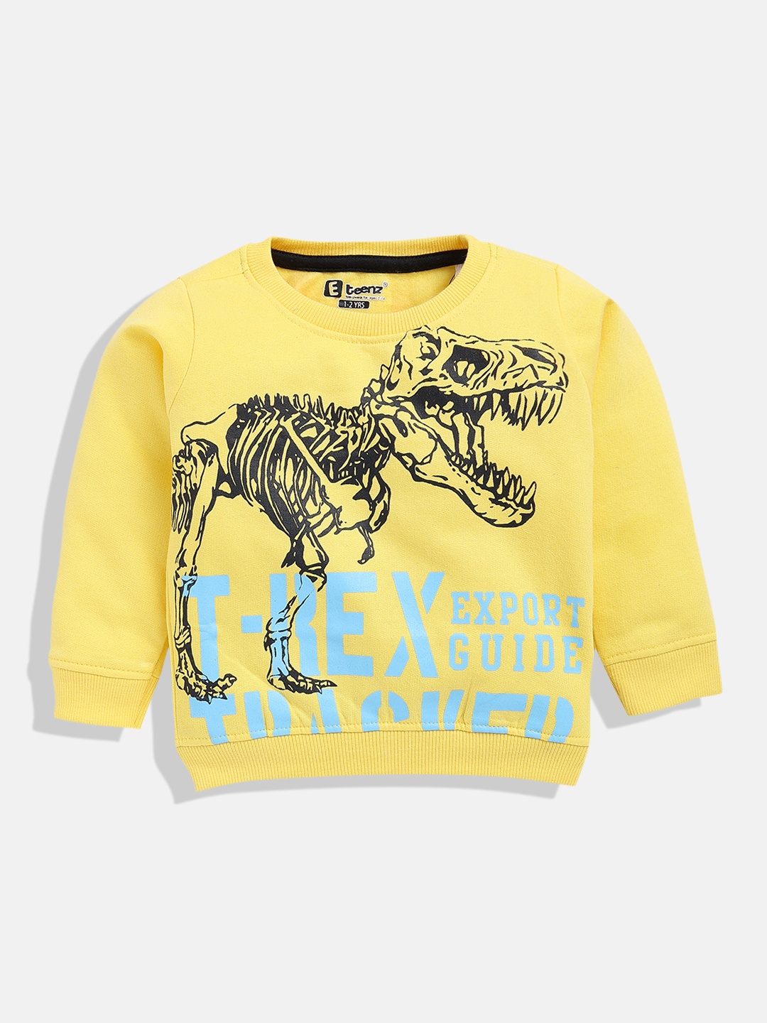 

Eteenz Boys Printed Premium Cotton Sweatshirt, Yellow