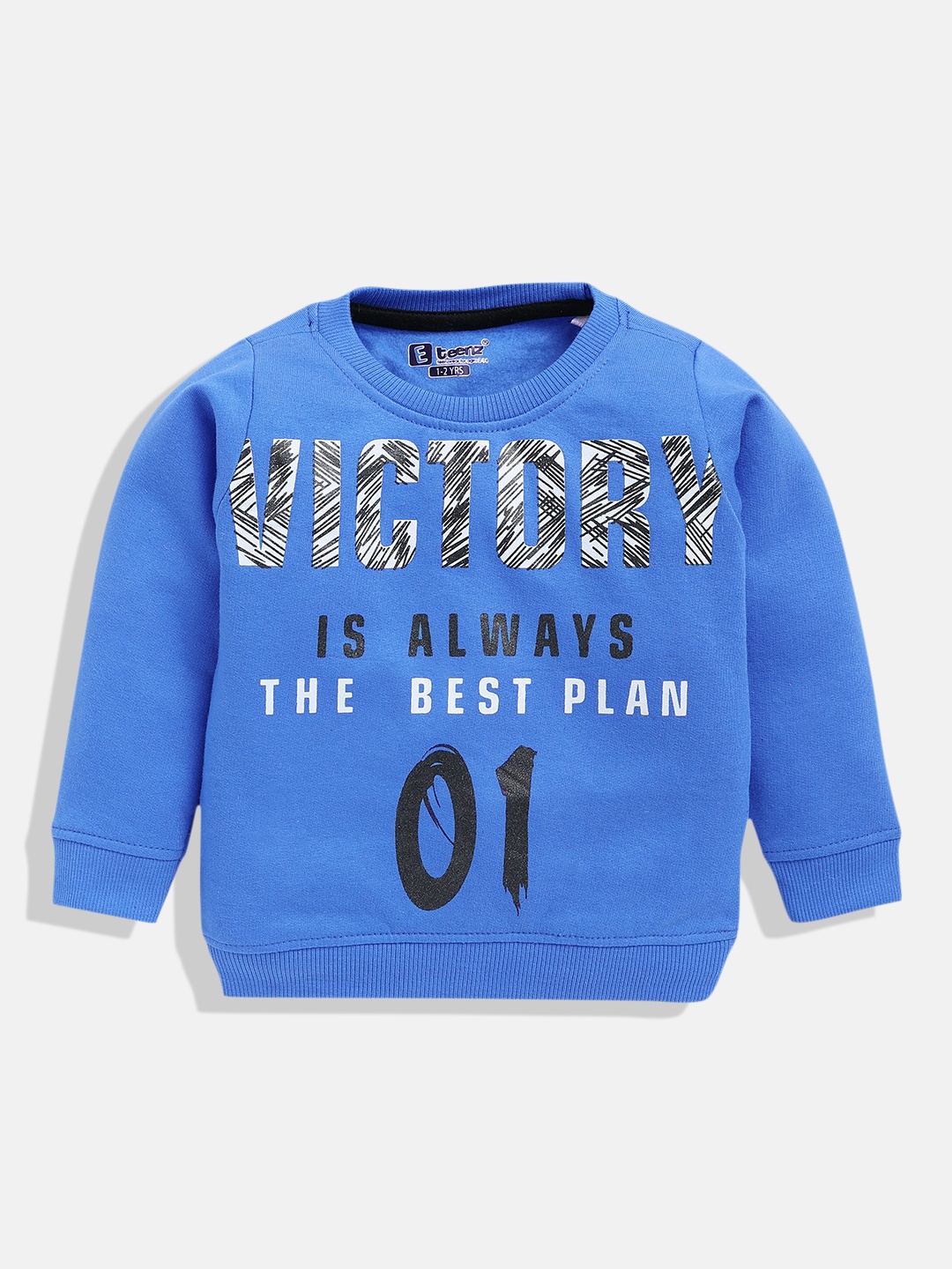 

Eteenz Boys Printed Premium Cotton Sweatshirt, Blue