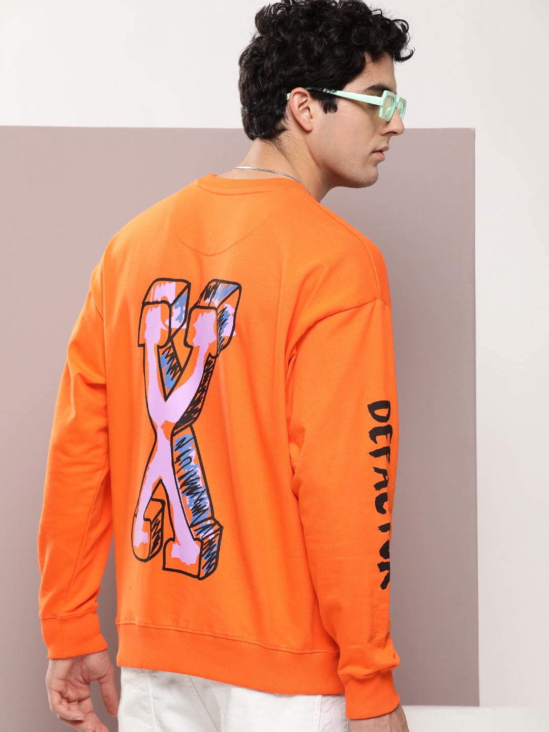 

Kook N Keech Men Graphic Printed Sweatshirt, Orange