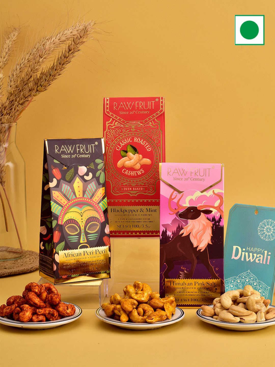 

RawFruit Diwali Pack 3 Dried Fruits, Brown