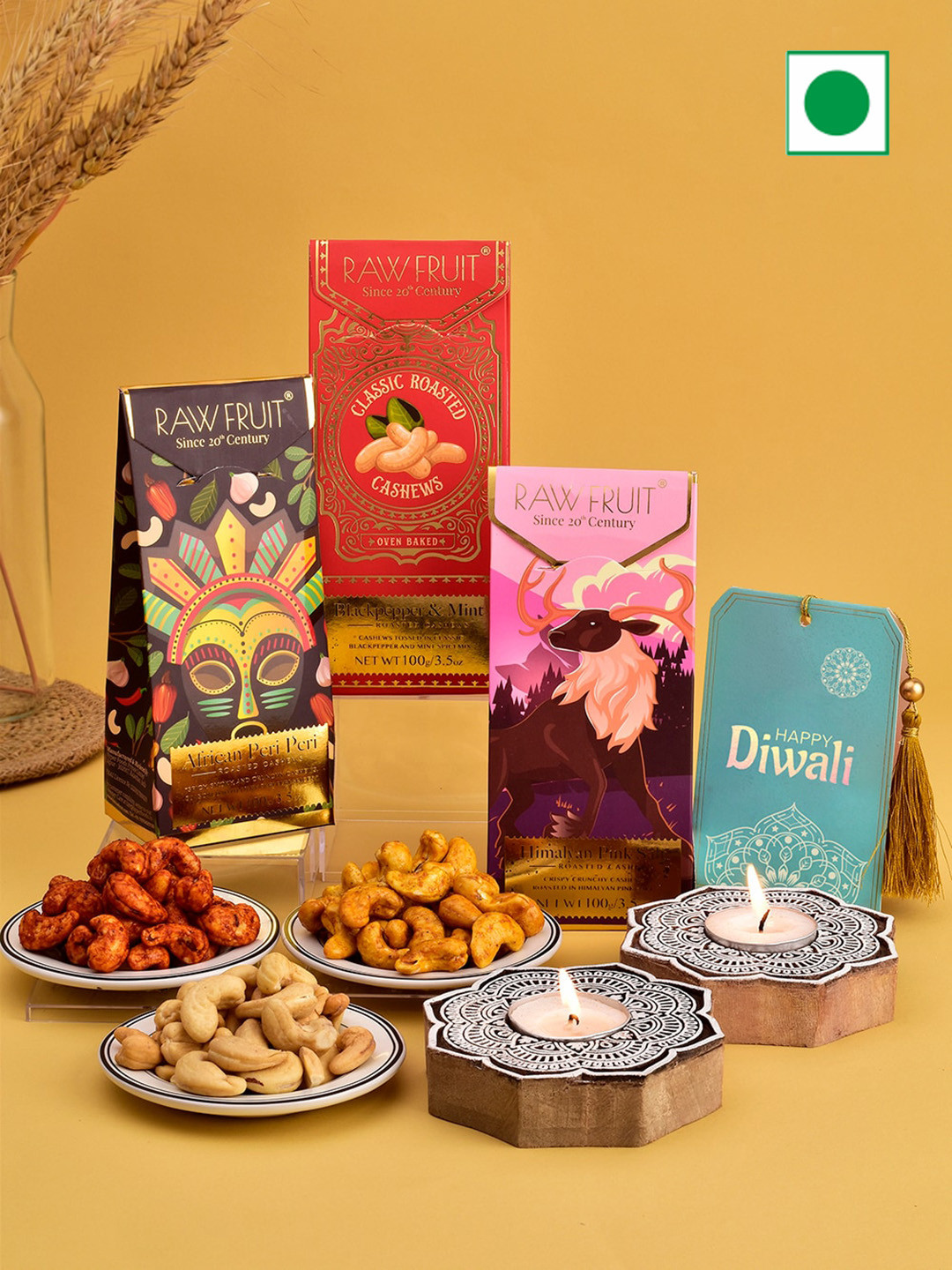 

RawFruit Diwali Dried Fruit Assortment, Red