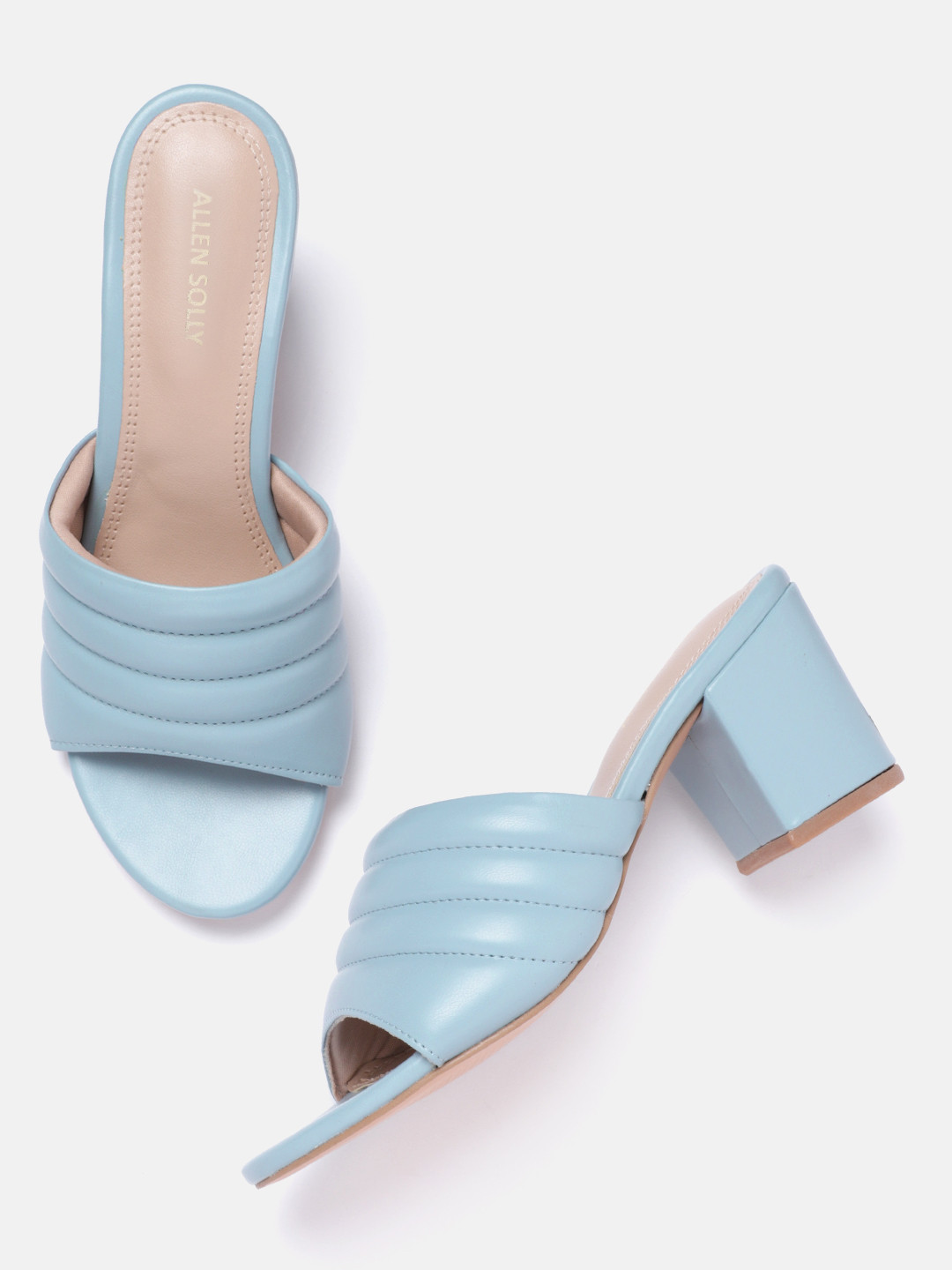 

Allen Solly Quilted Block Heels, Blue