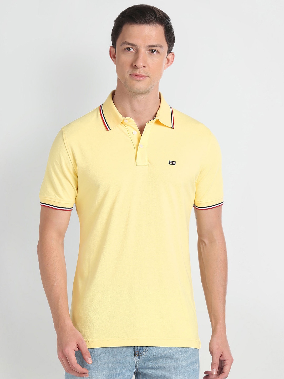 

Arrow Sport Cotton Polo Collar Relaxed Fit T-shirt, Yellow