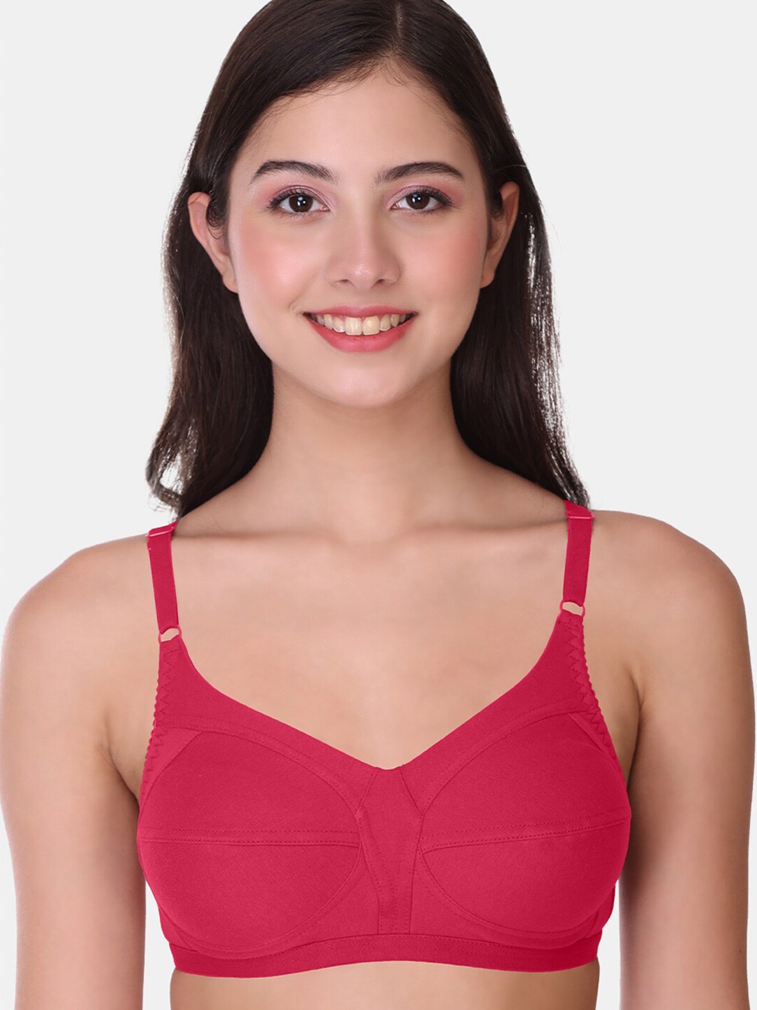 

SONA Medium Coverage Cotton Everyday Bra With All Day Comfort, Pink