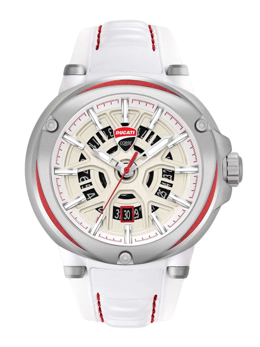 

DUCATI CORSE Men Skeleton Dial & Straps Analogue Watch DTWGN0000105, Silver