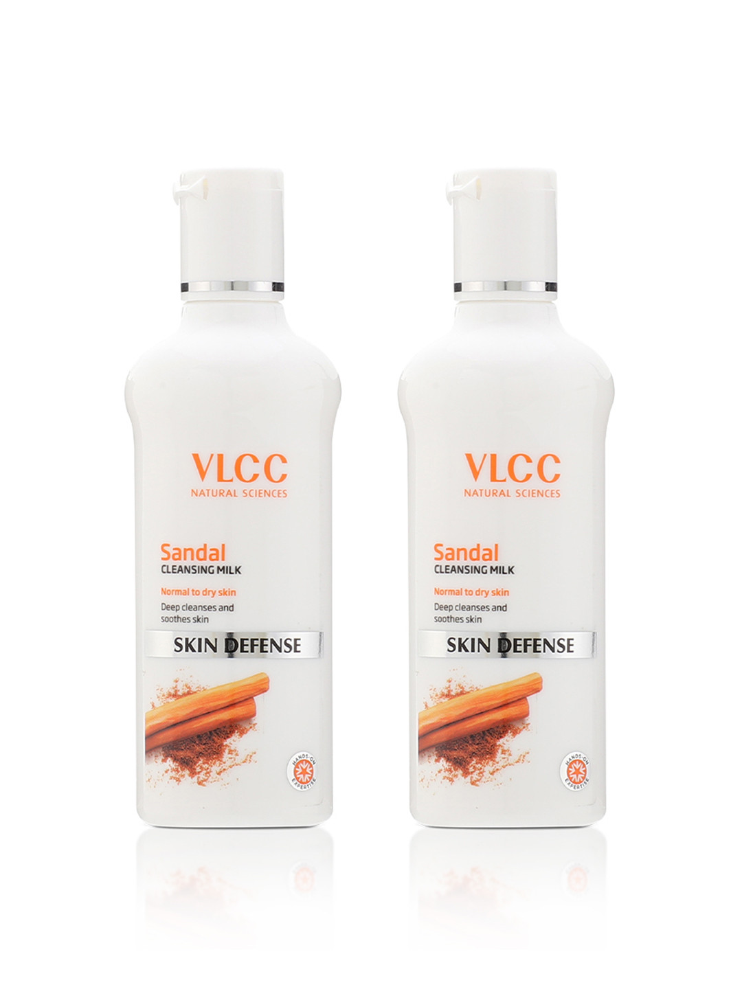 

VLCC Set of 2 Sandal Cleansing Milk For Gentle Makeup Remover - 100ml each, White