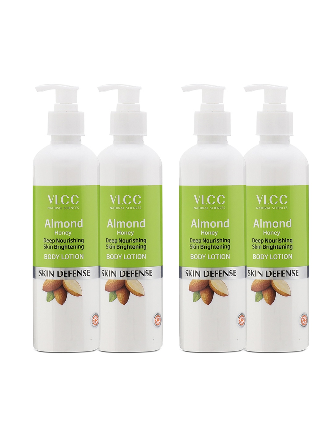 

VLCC Skin Defense Set Of 4 Almond Honey Nourishing & Brightening Body Lotion - 350ml Each, White