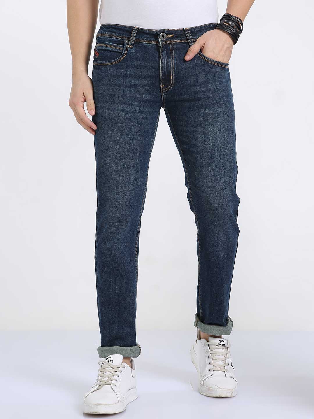 

Classic Polo Men Jean Slim Fit Light Fade Cotton Jeans, Blue