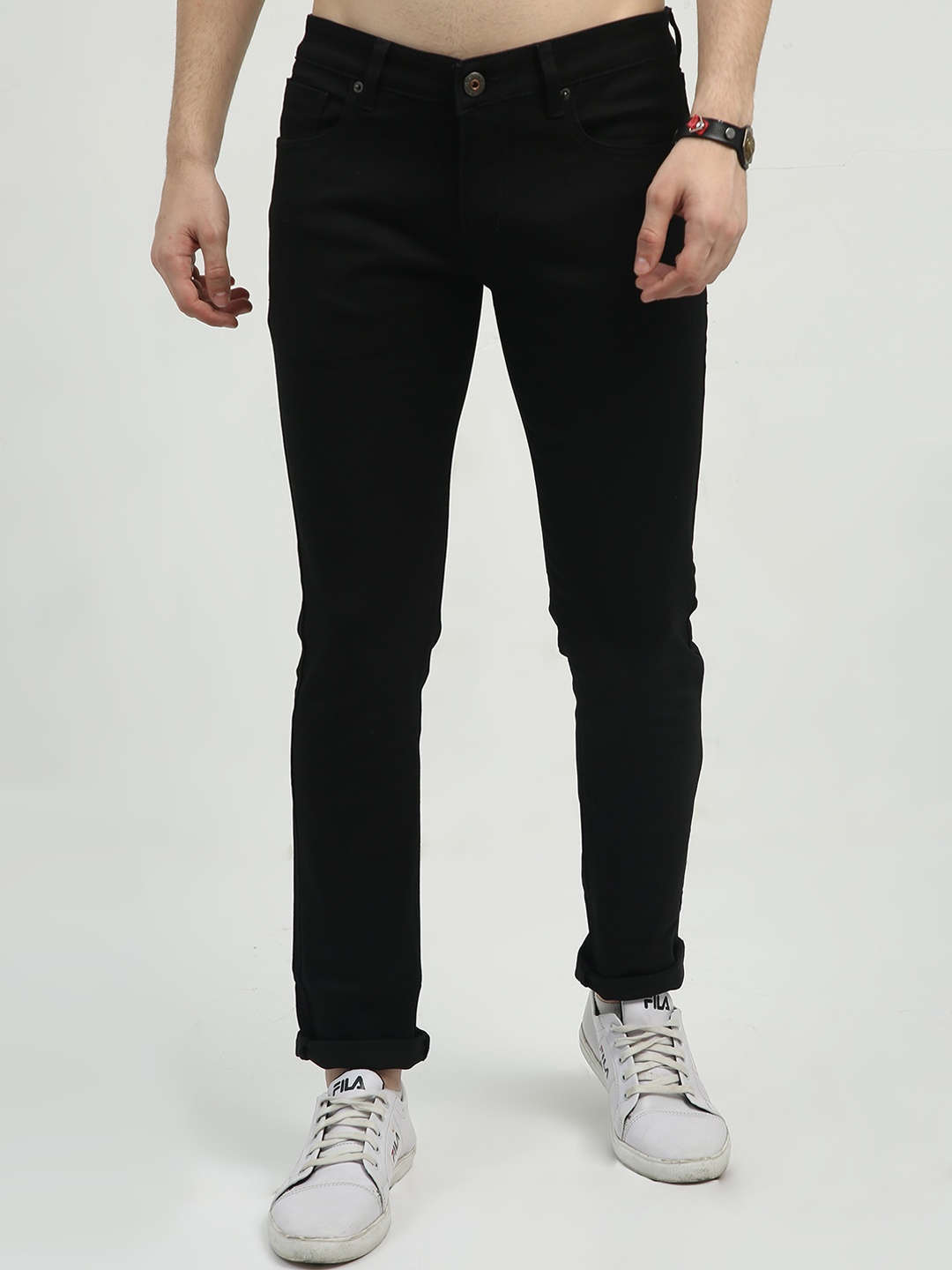 

Classic Polo Men Jean Slim Fit Cotton Denim Mid Rise Jeans, Black