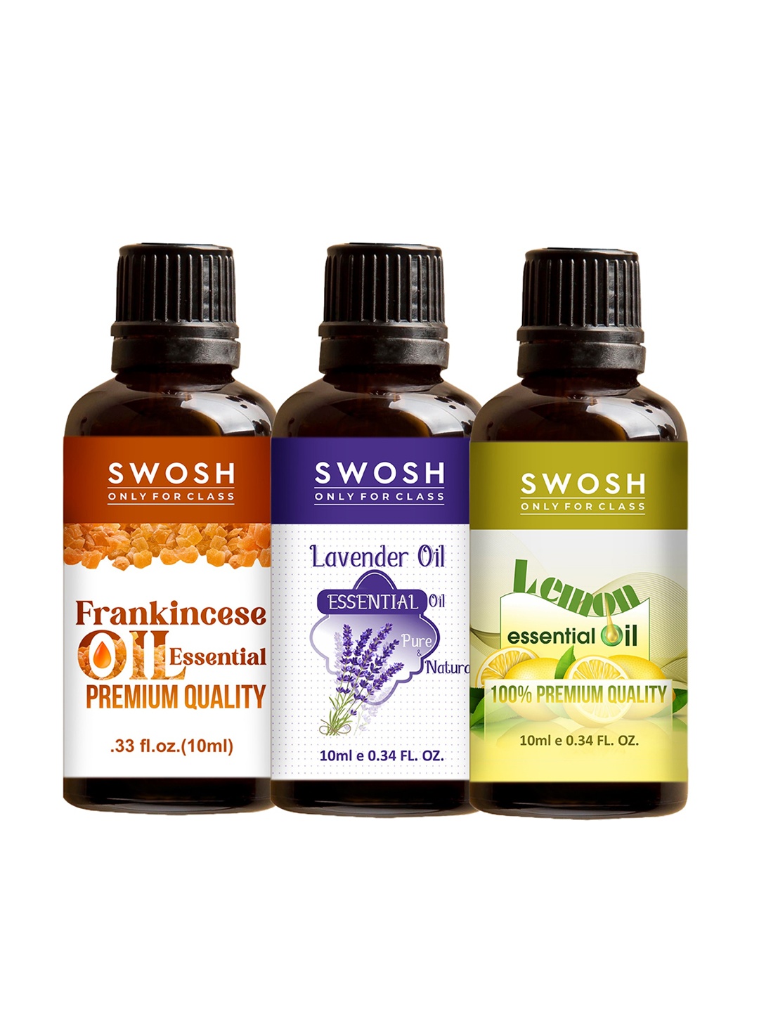 

SWOSH Transparent 3-Pieces Pure & Natural Essentials Oils 10 ml Each