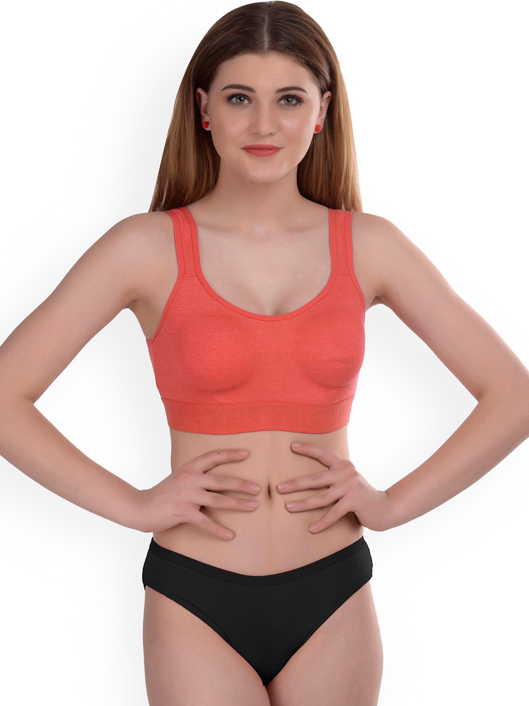 

PIBU Cotton Lingerie Set, Orange