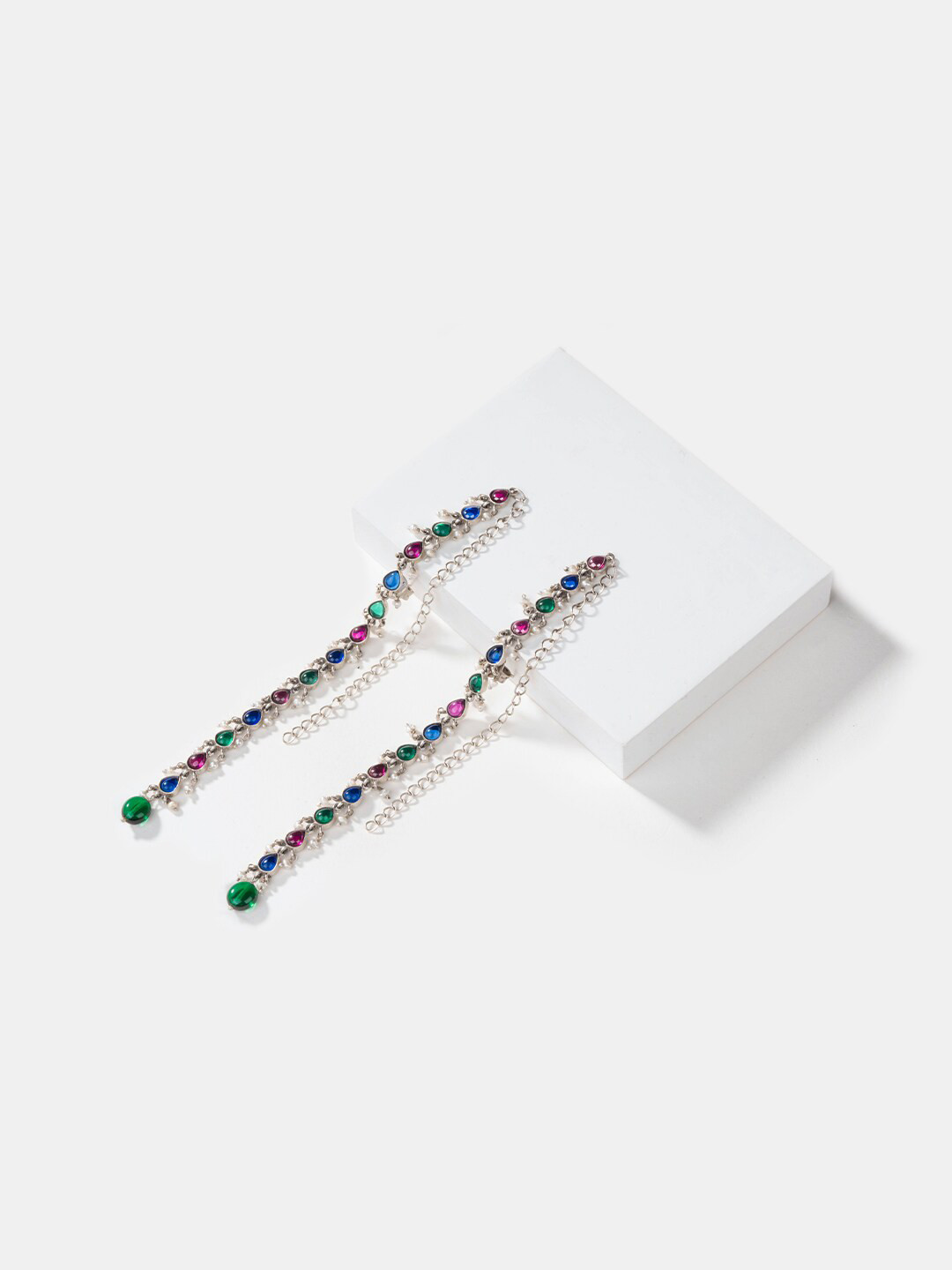 

SHAYA Sterling Silver Stone Studded Ear Cuff Earrings