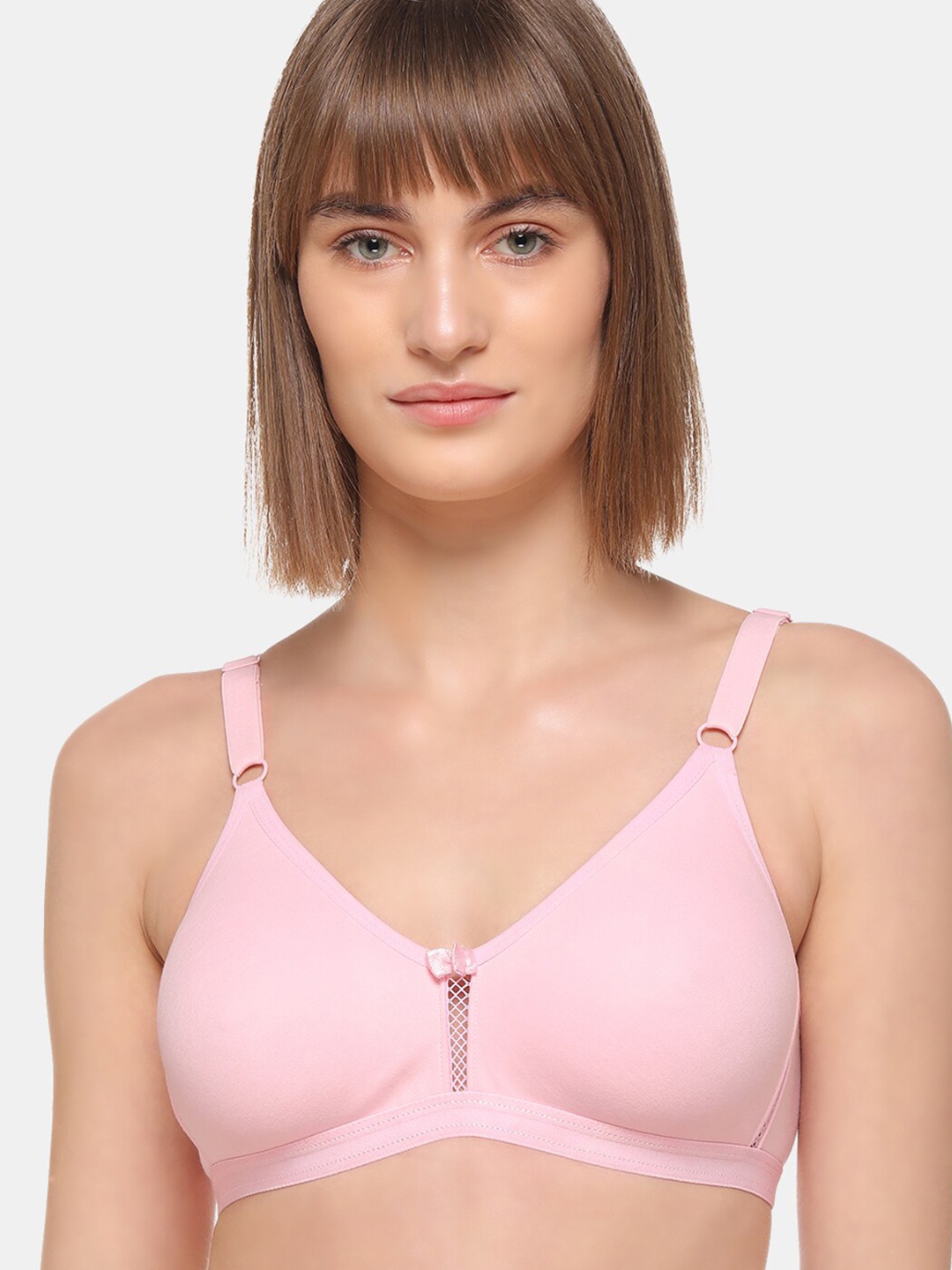 

SONA Medium Coverage Cotton T-shirt Bra With All Day Comfort, Pink