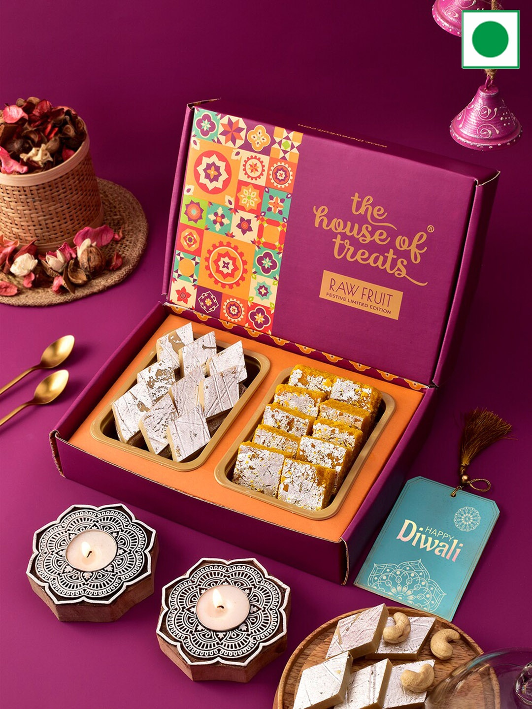 

RawFruit Diwali Sweets Gift Set, Red