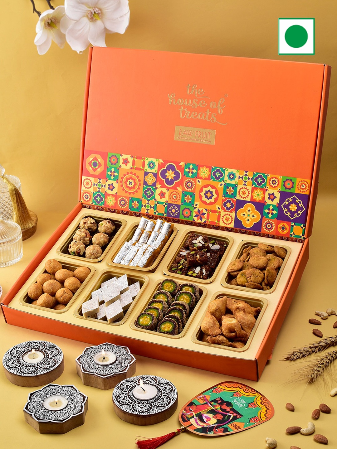 

RawFruit Diwali Sweets Gift Set, Multi