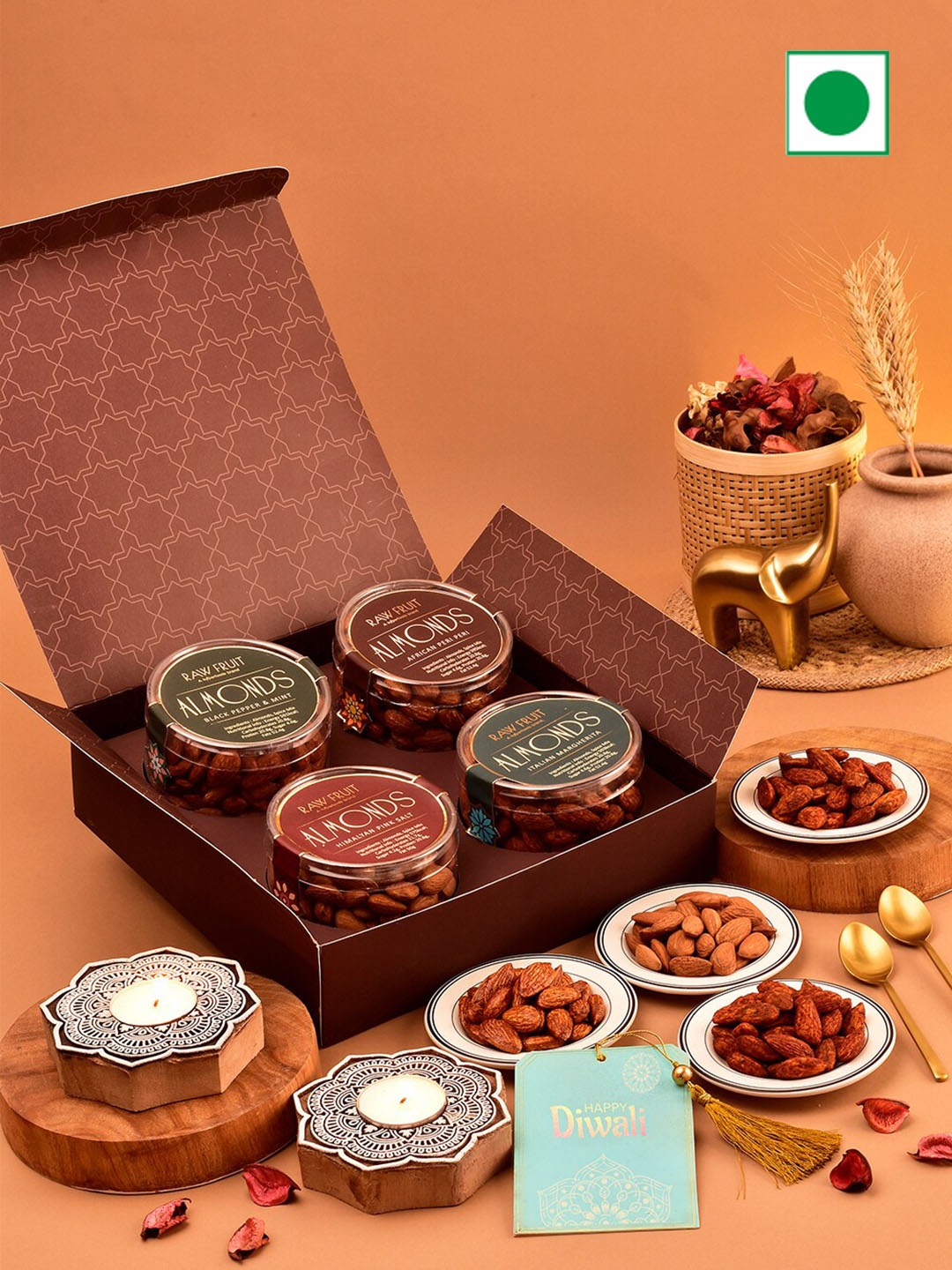 

RawFruit Diwali Delight: 4 DryFruits, Purple