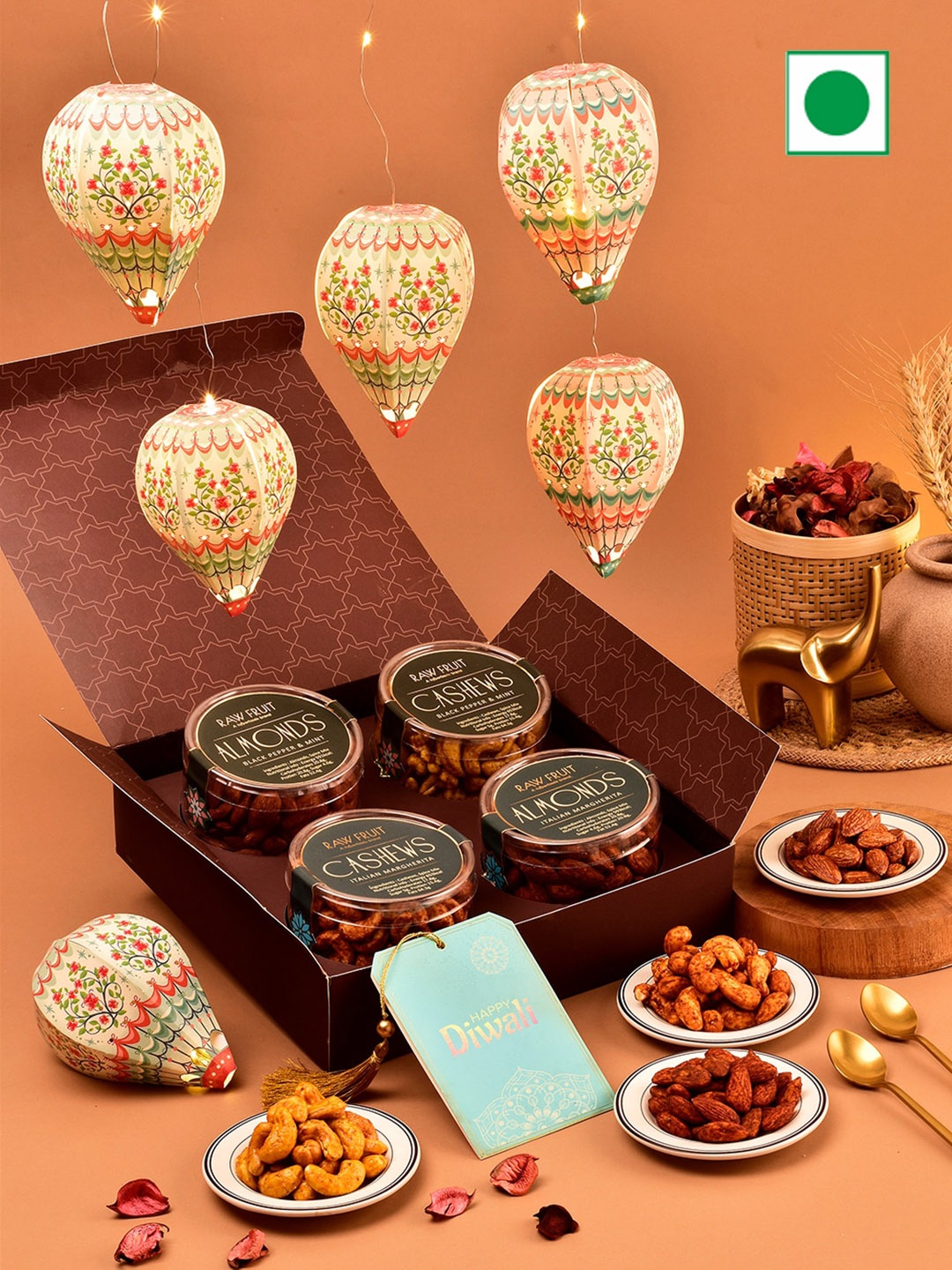 

RawFruit Diwali Quartet of Nuts, Brown